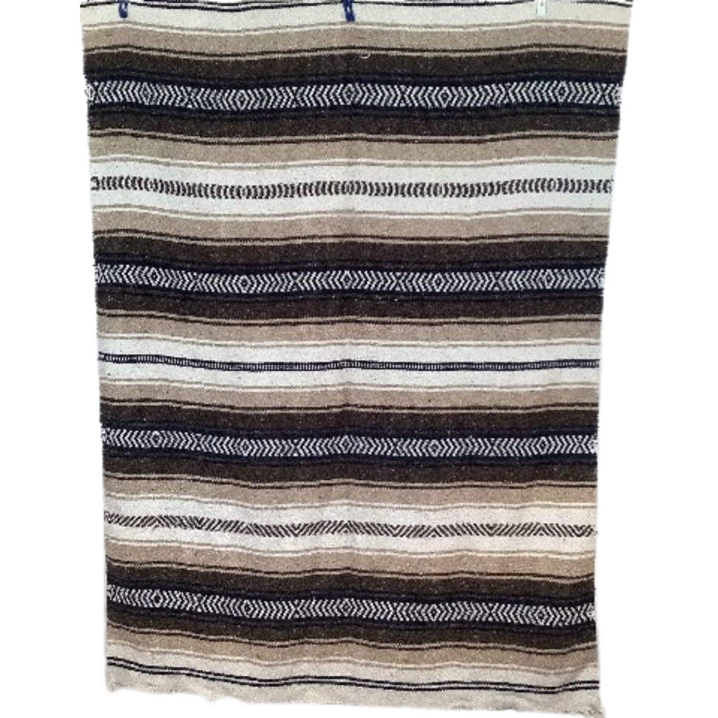 Vintage Cotton Serape Rug
