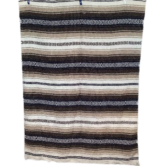 Vintage Cotton Serape Rug