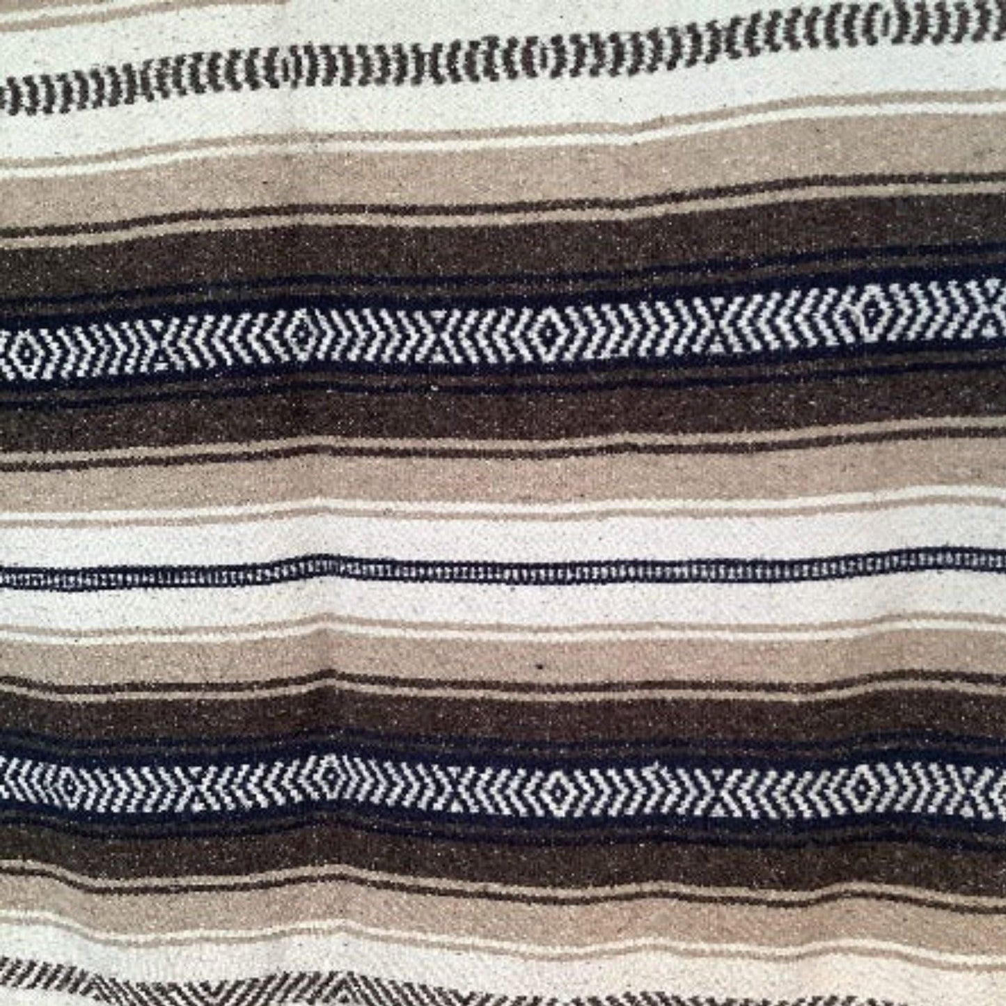 Vintage Cotton Serape Rug