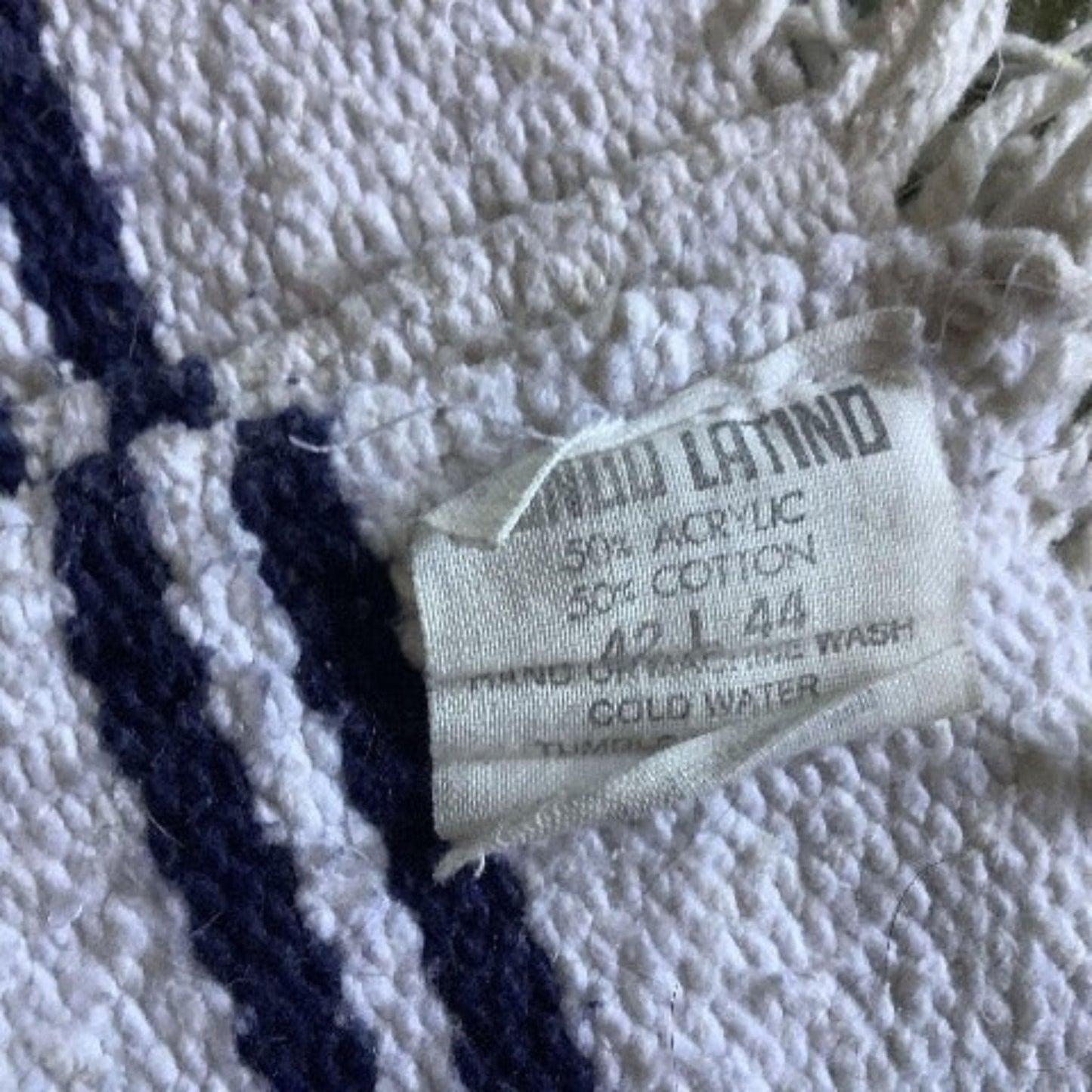 Vintage Cotton Serape Rug