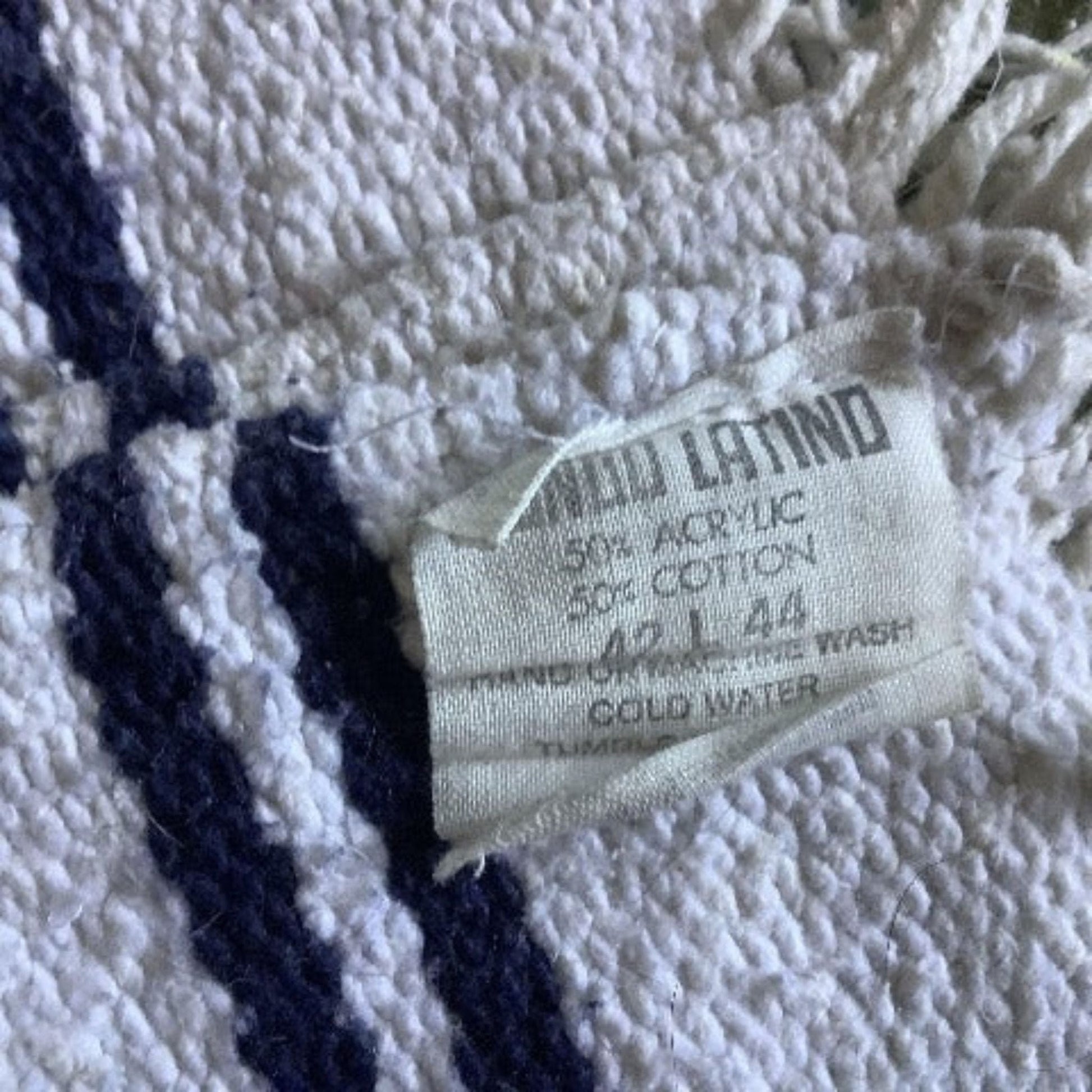 Vintage Cotton Serape Rug