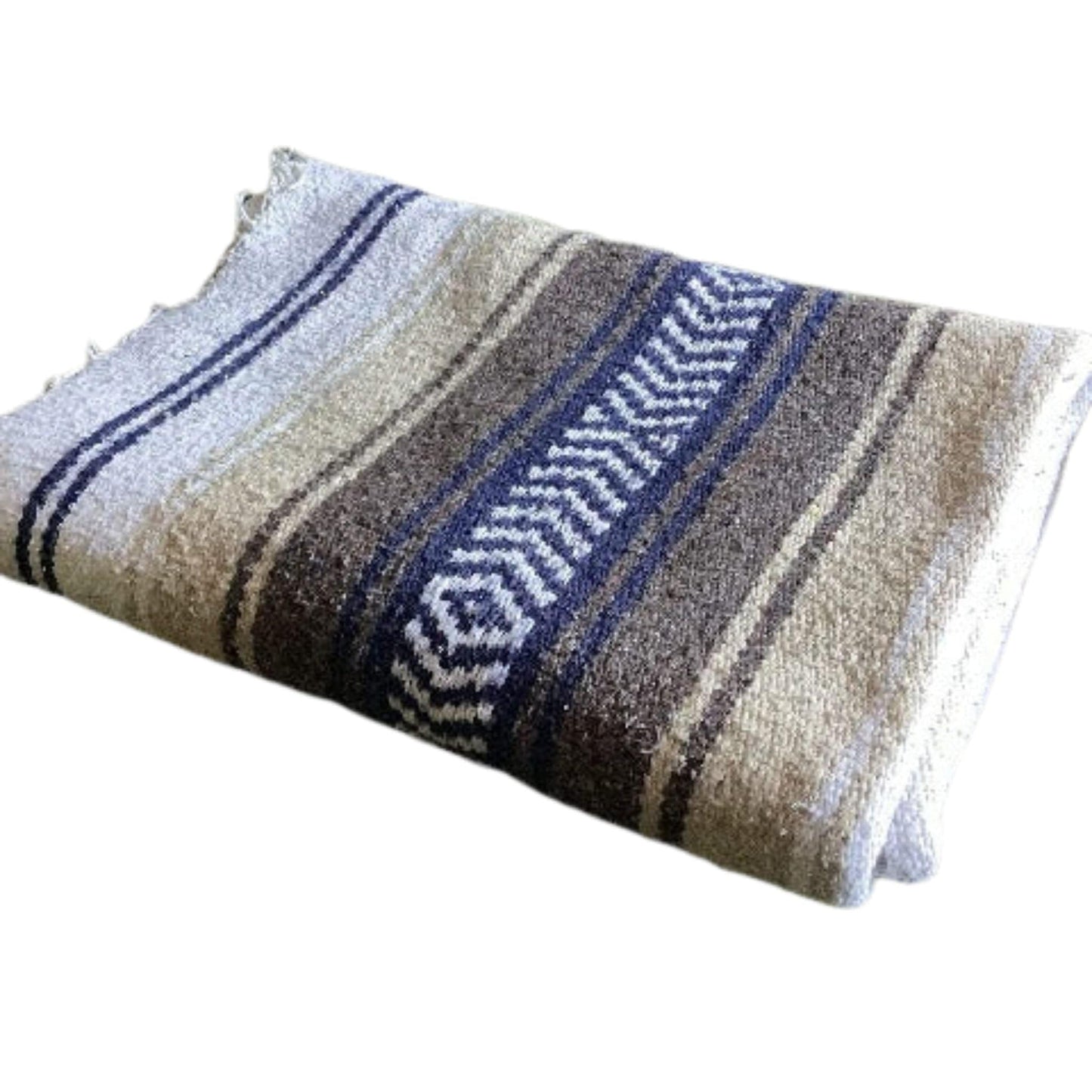 Vintage Cotton Serape Rug