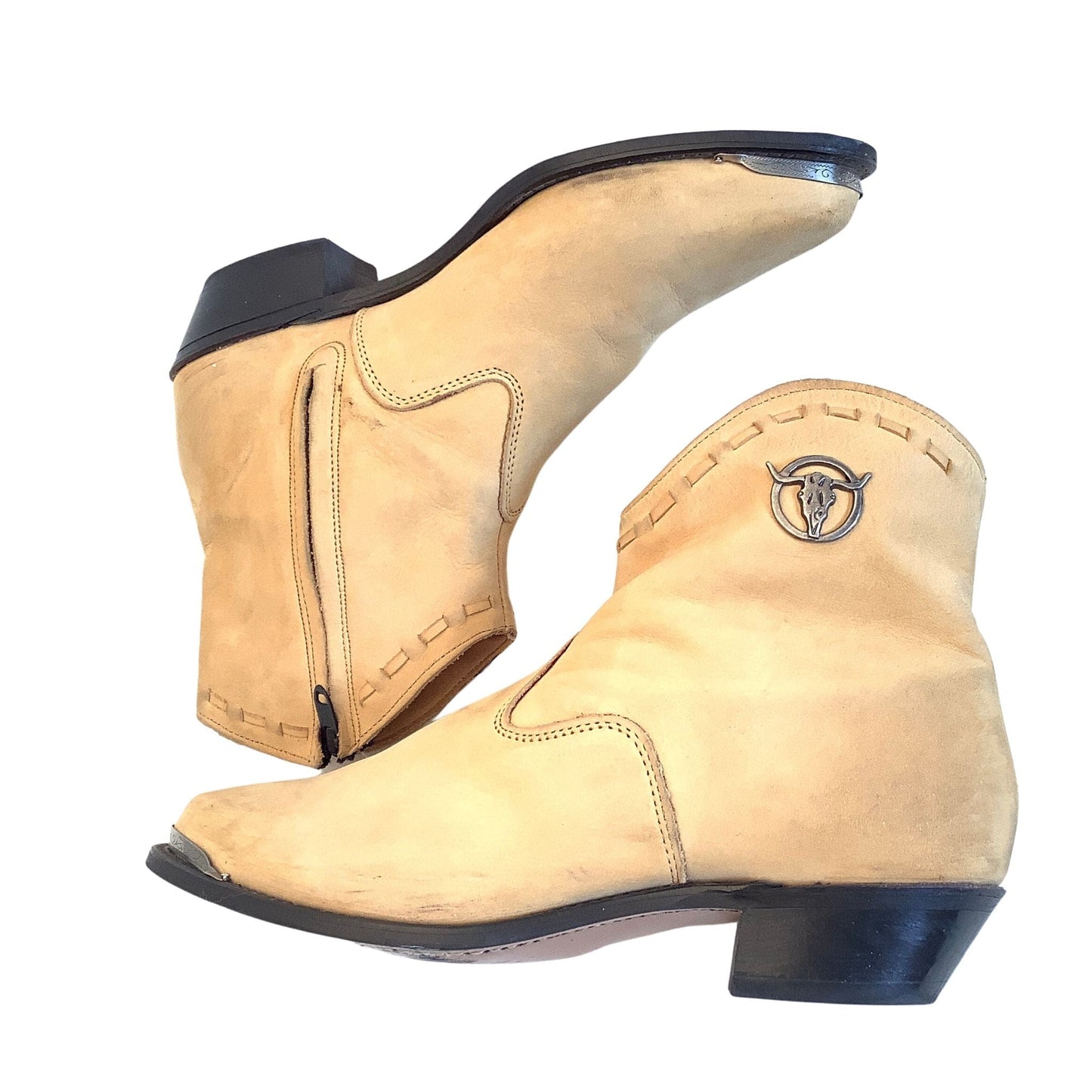 Vintage Cowboy Ankle Boots 8 / Tan / Y2K - Now