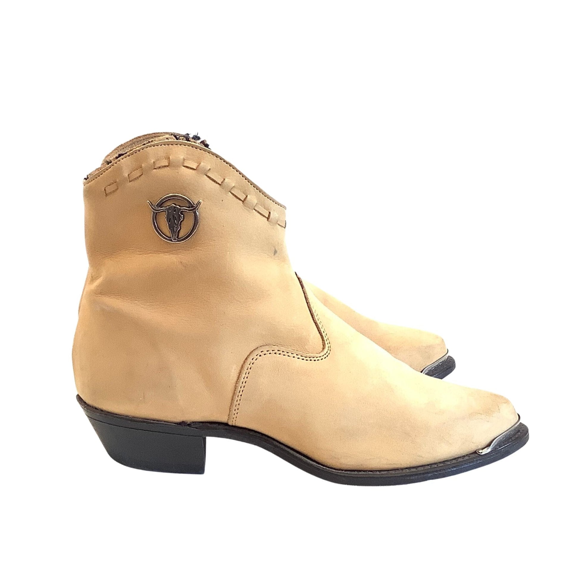 Vintage Cowboy Ankle Boots 8 / Tan / Y2K - Now