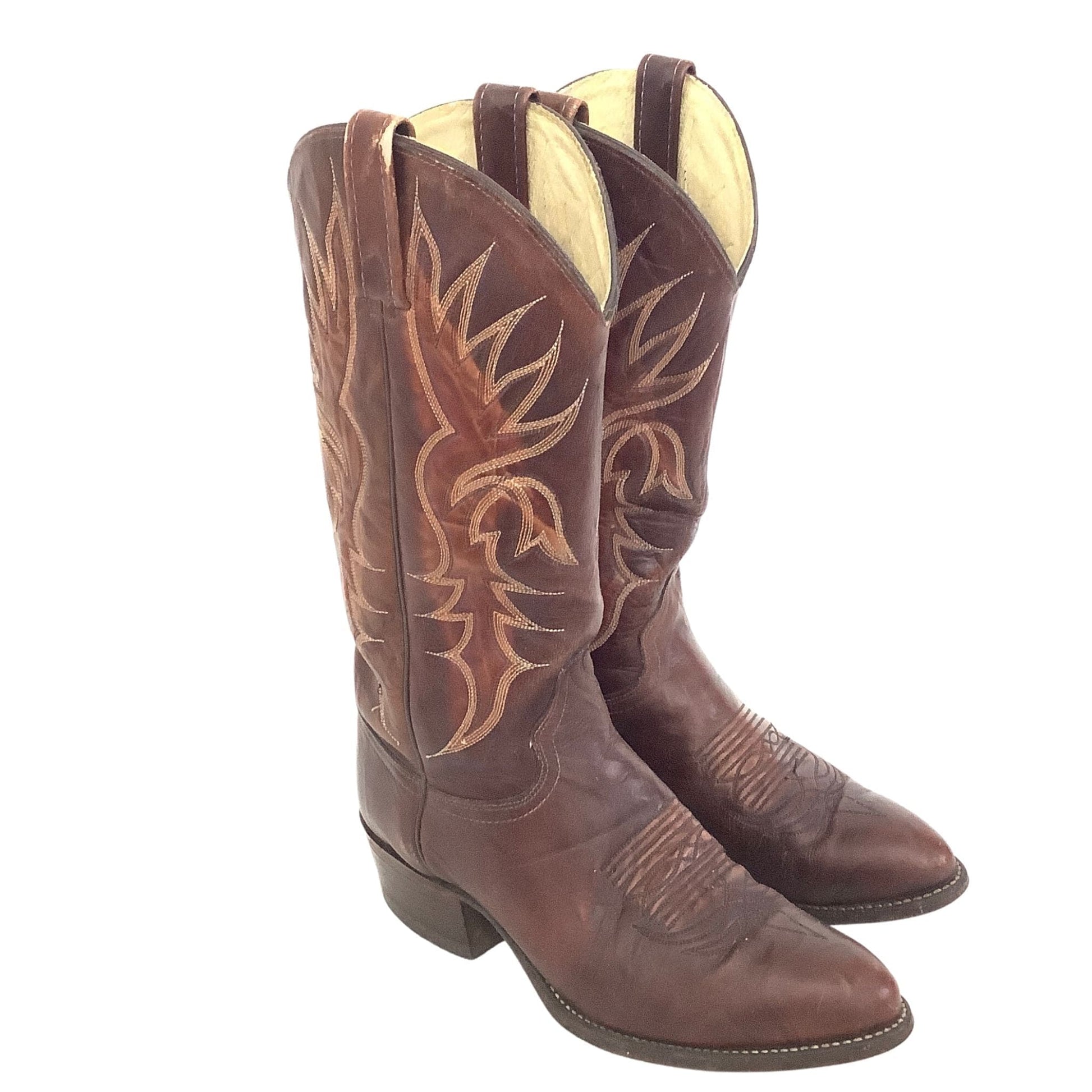 Vintage Cowboy Boots 7.5 / Brown / Western