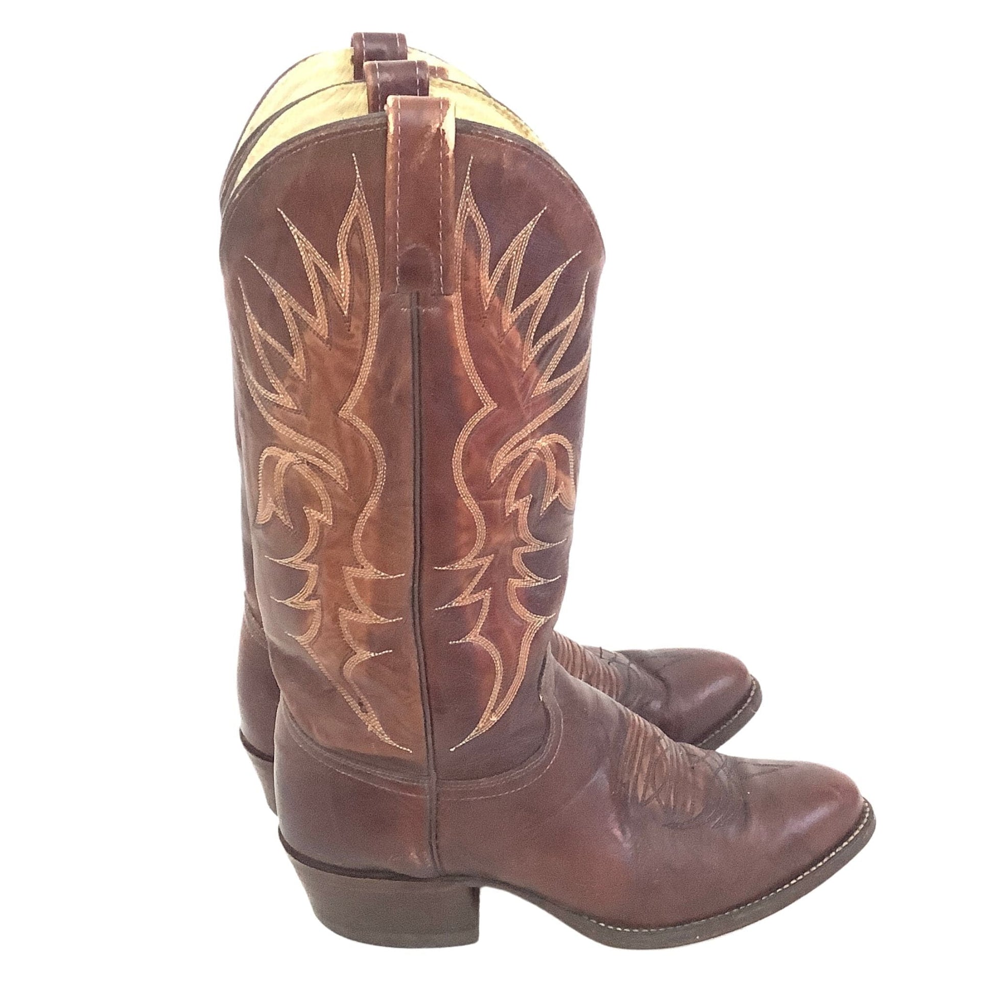 Vintage Cowboy Boots 7.5 / Brown / Western