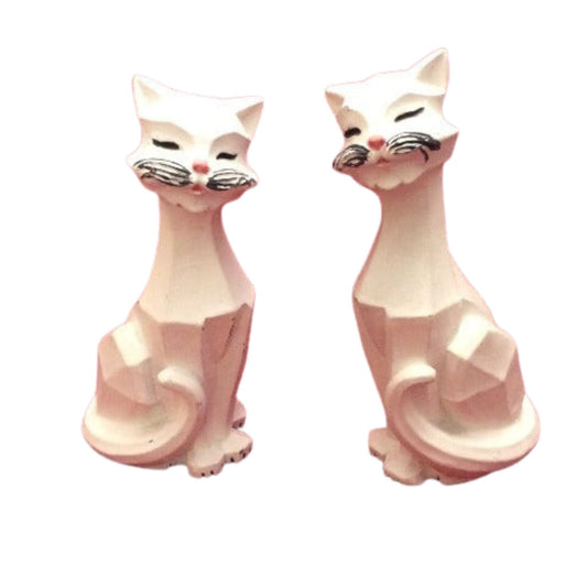 Vintage Cubist Cat Figurines