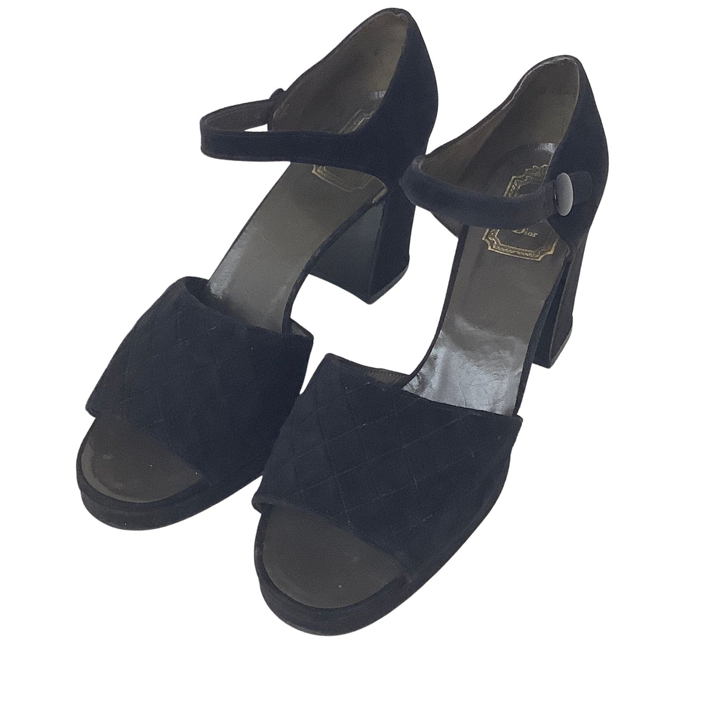 Vintage Christian Dior Heels 8 / Black / Vintage 1970s