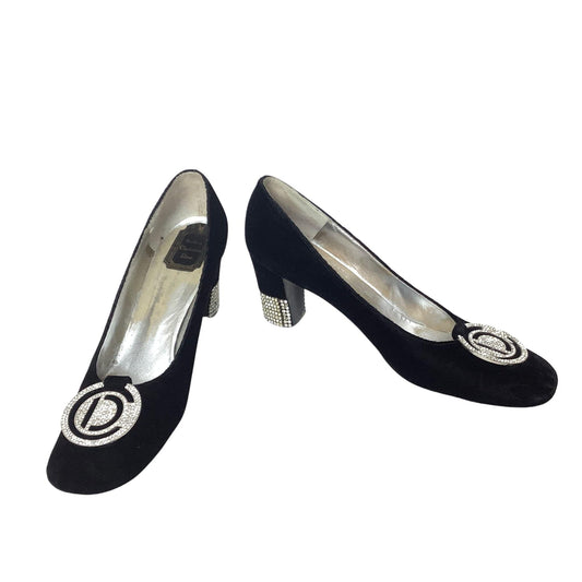 Vintage Dior Velvet Heels 10 / Black / Vintage 1960s
