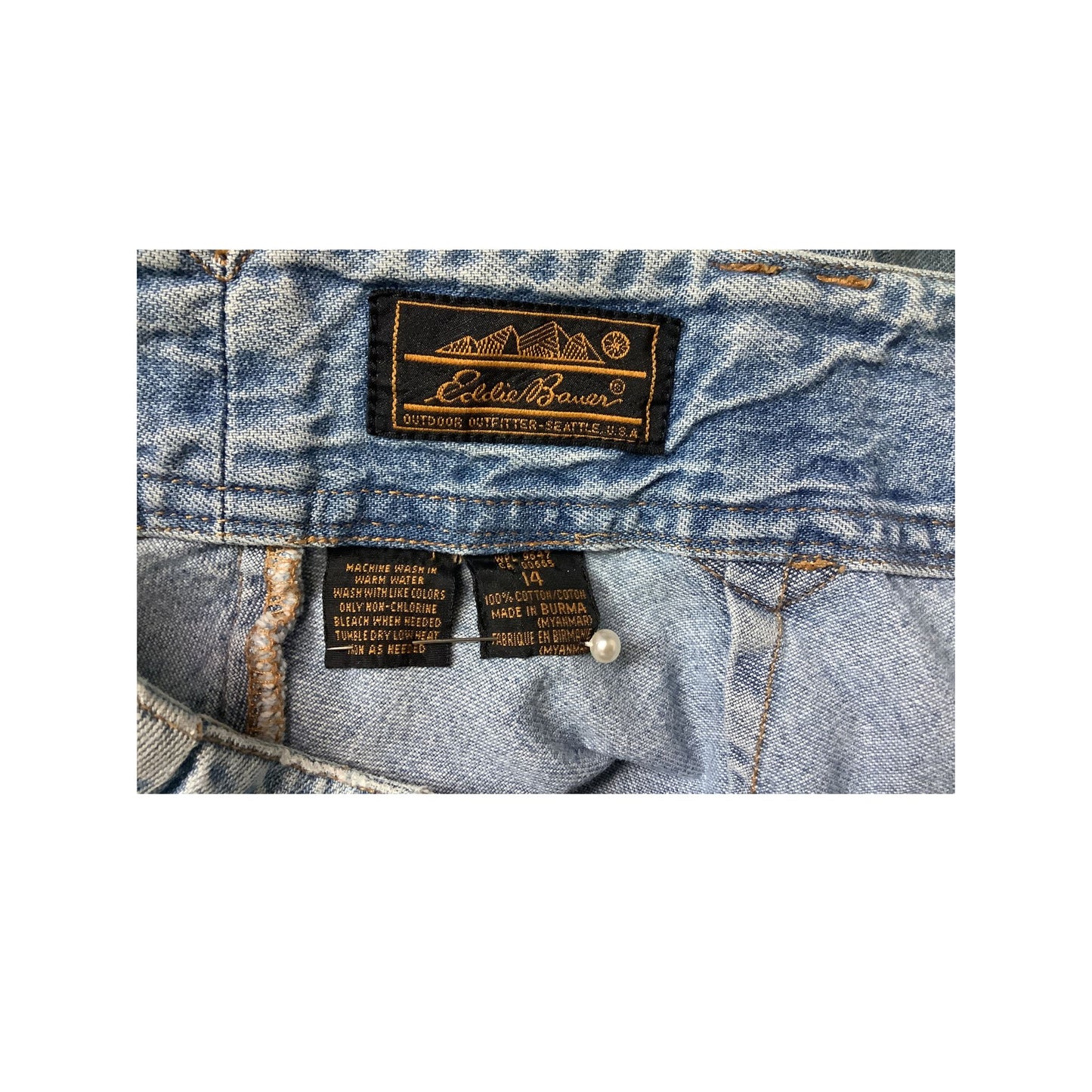 Vintage Eddie Bauer Denim Skirt Label