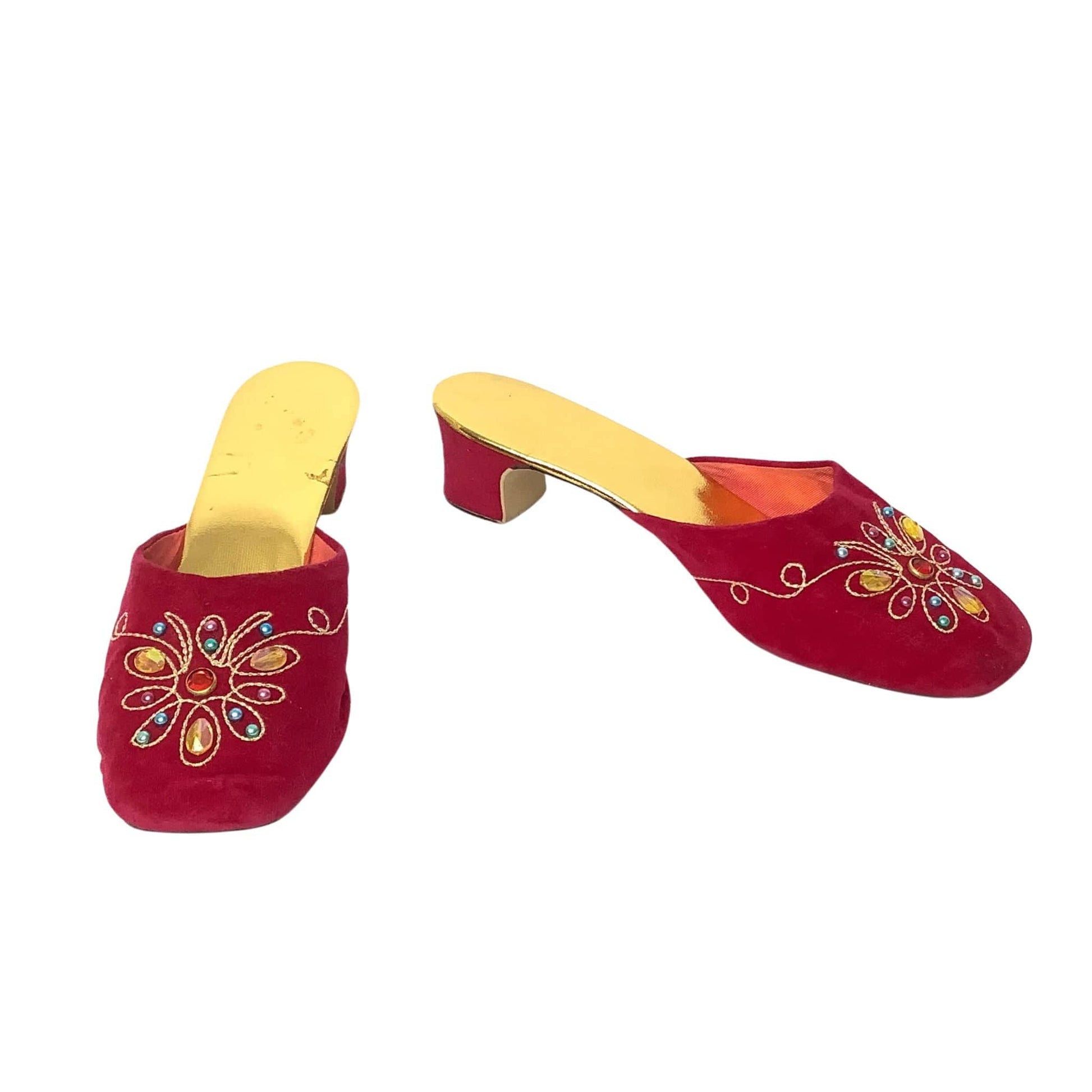 Vintage Embellished Slippers