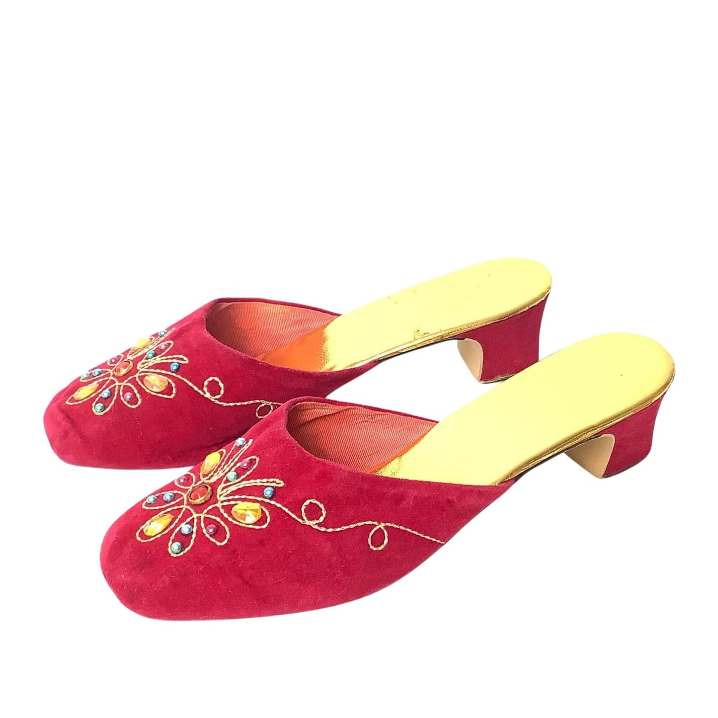 Vintage Embellished Slippers