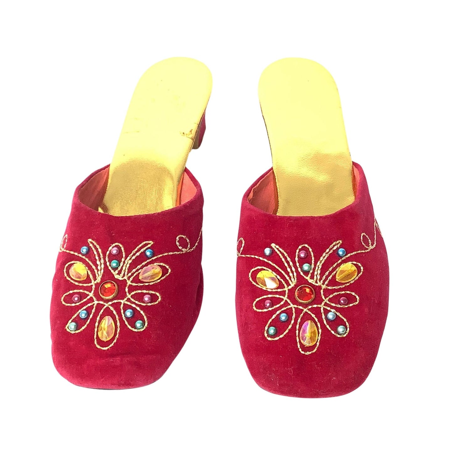 Vintage Embellished Slippers