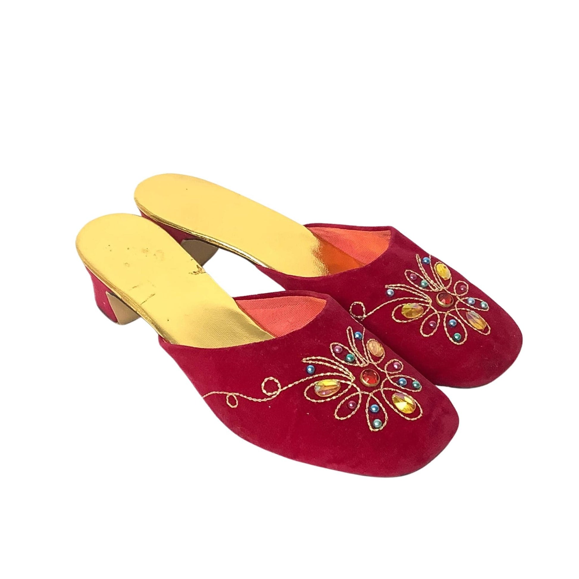 Vintage Embellished Slippers