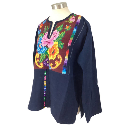 Vintage Embroidered Tunic - Hand Embroidery Bohemian