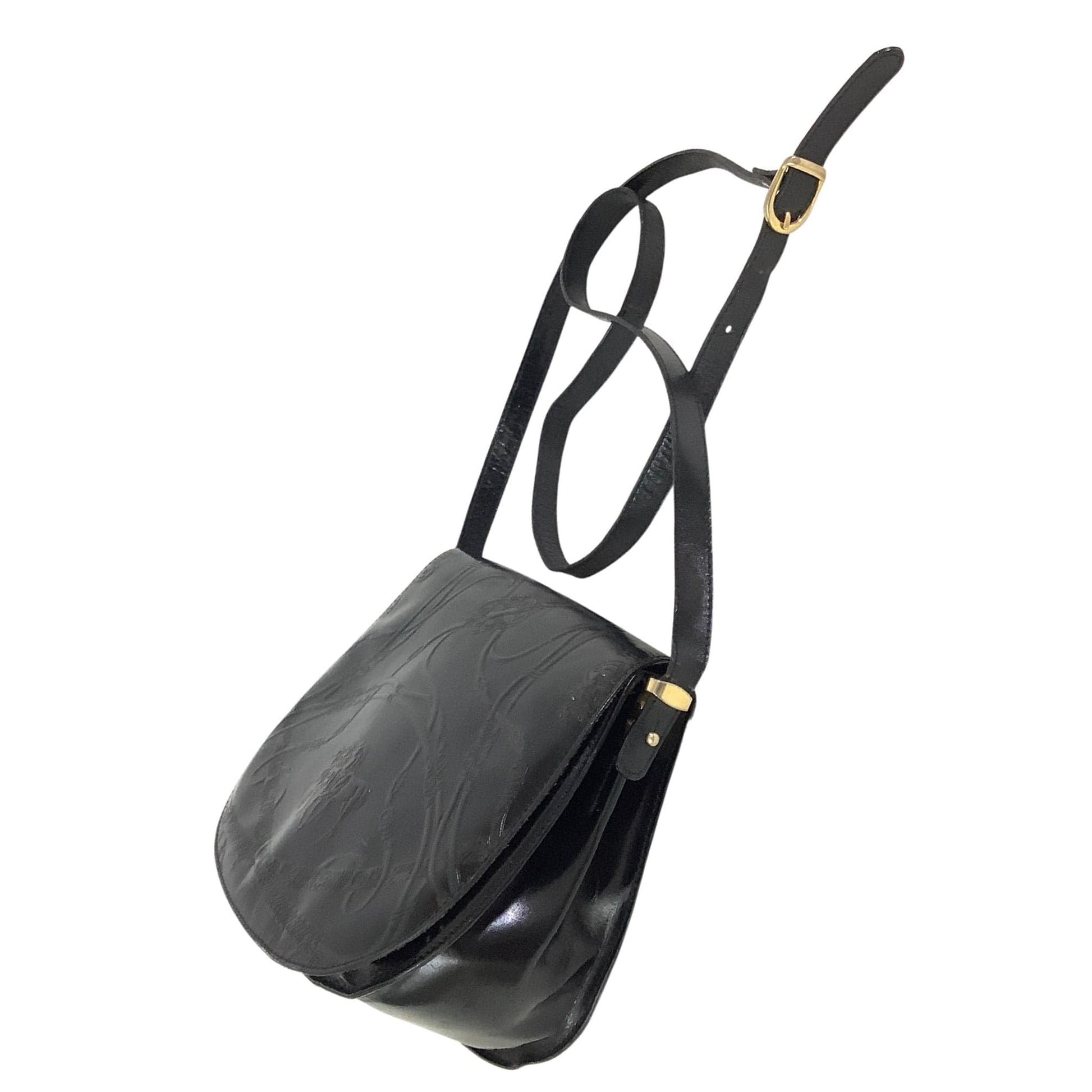 Vintage Equestrian Bag Black / Leather / Vintage 1980s