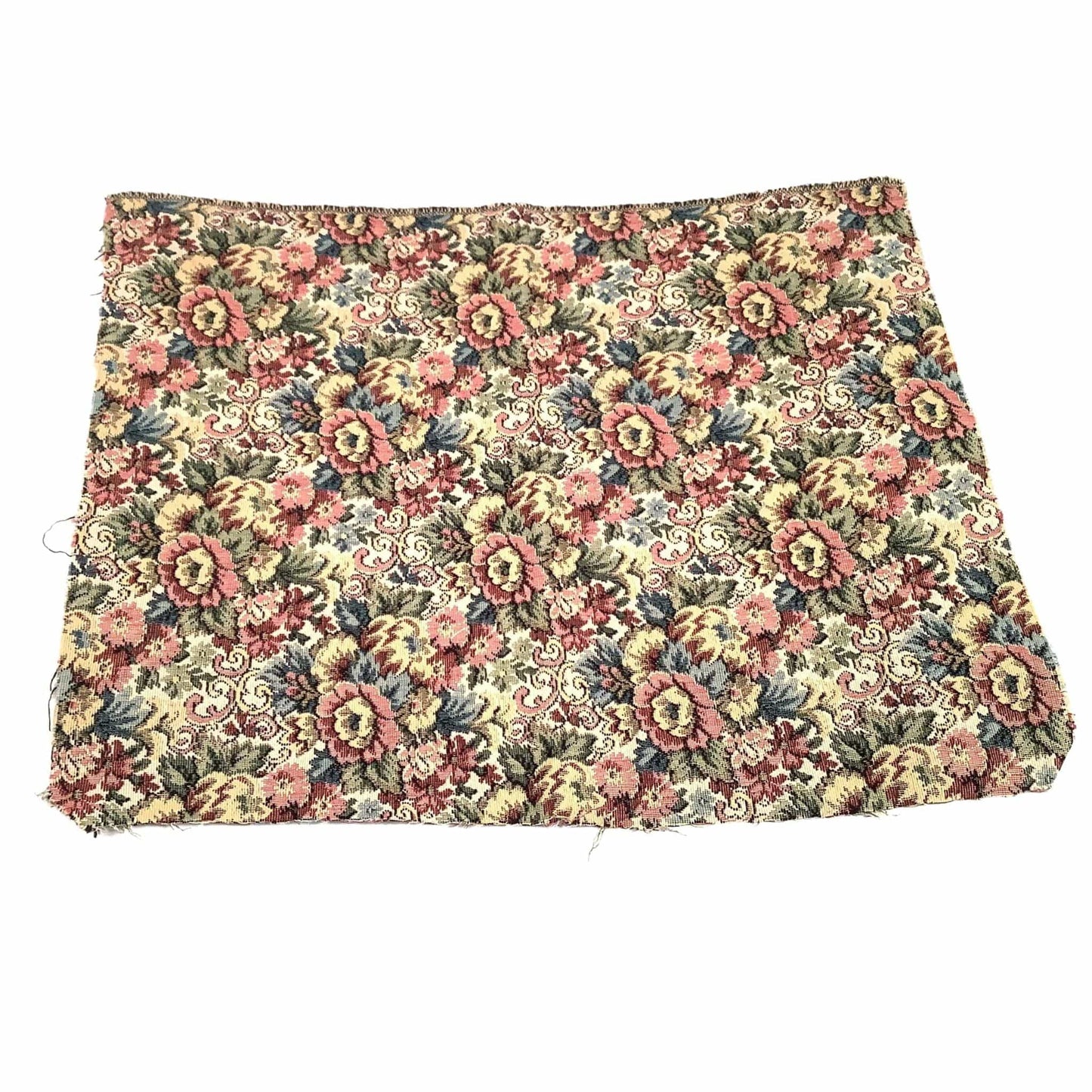 Vintage Floral Fabric Sample Multi / Cotton / Vintage 1980s