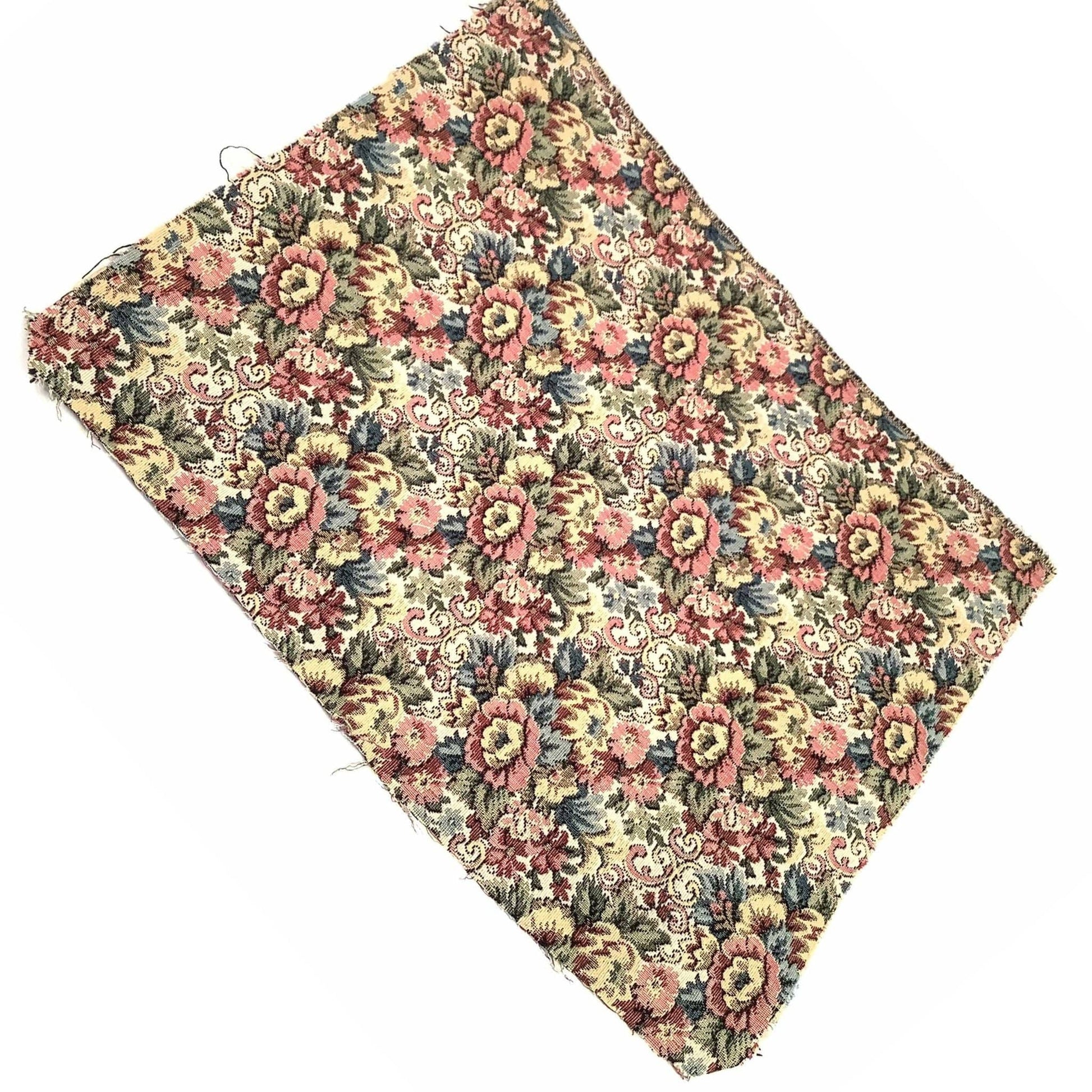 Vintage Floral Fabric Sample Multi / Cotton / Vintage 1980s