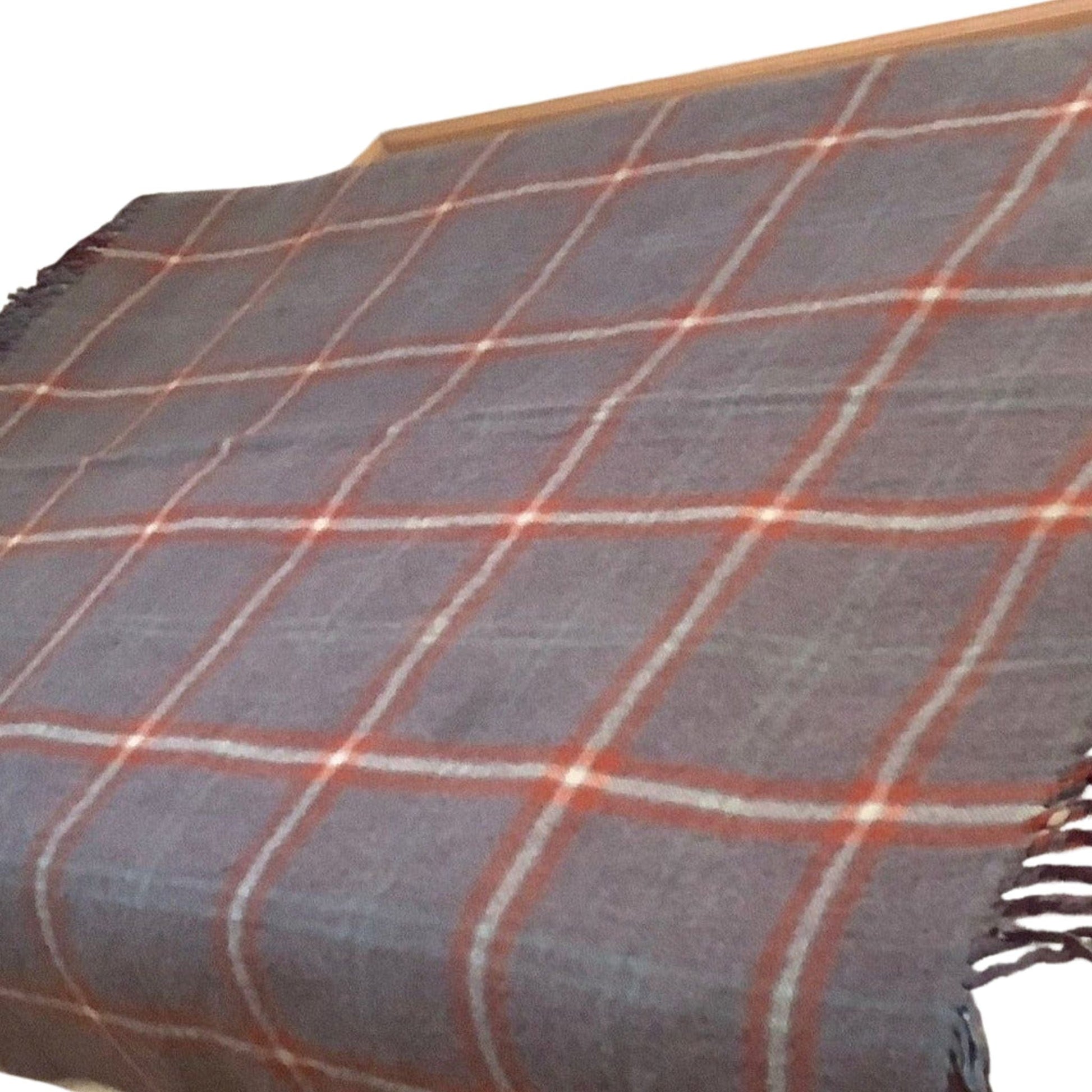 Vintage Fringed Wool Blanket
