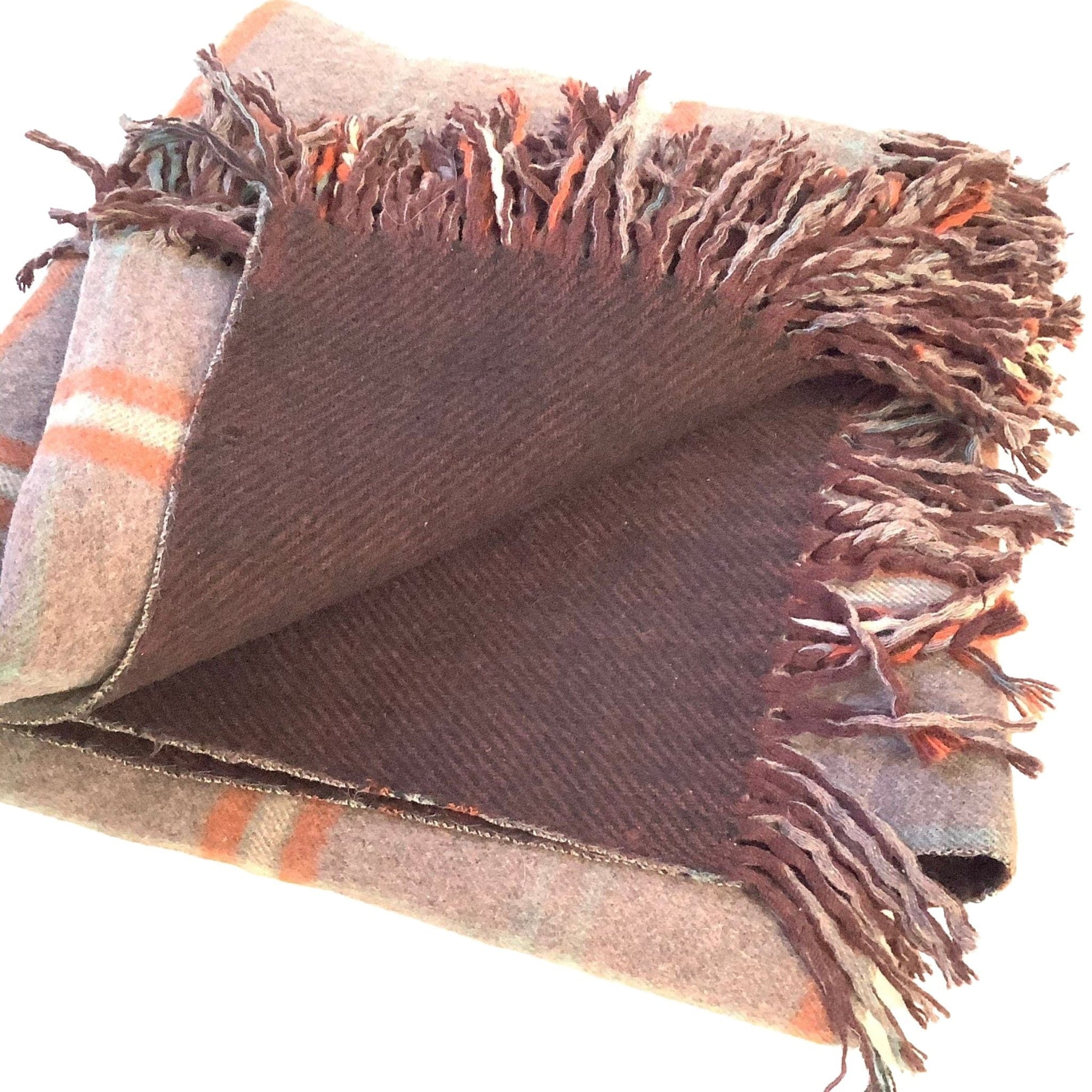 Vintage Fringed Wool Blanket