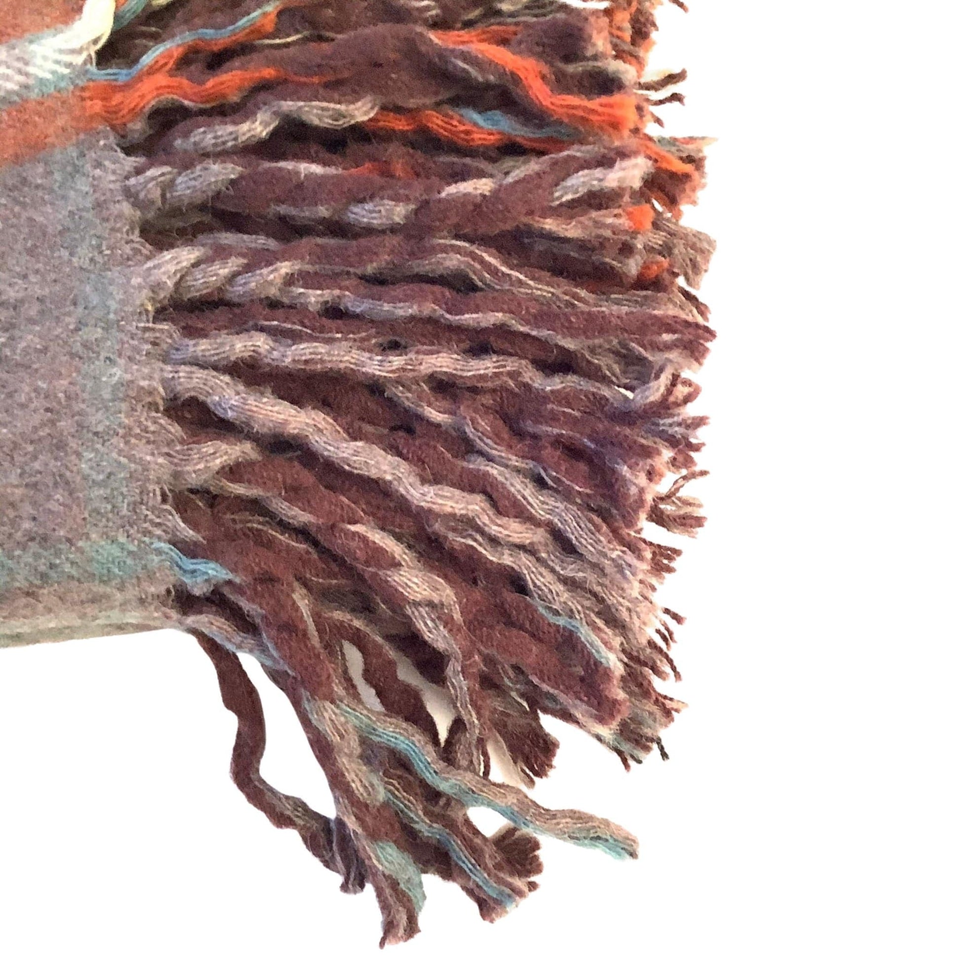Vintage Fringed Wool Blanket