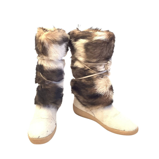 Vintage Fur Snow Boots