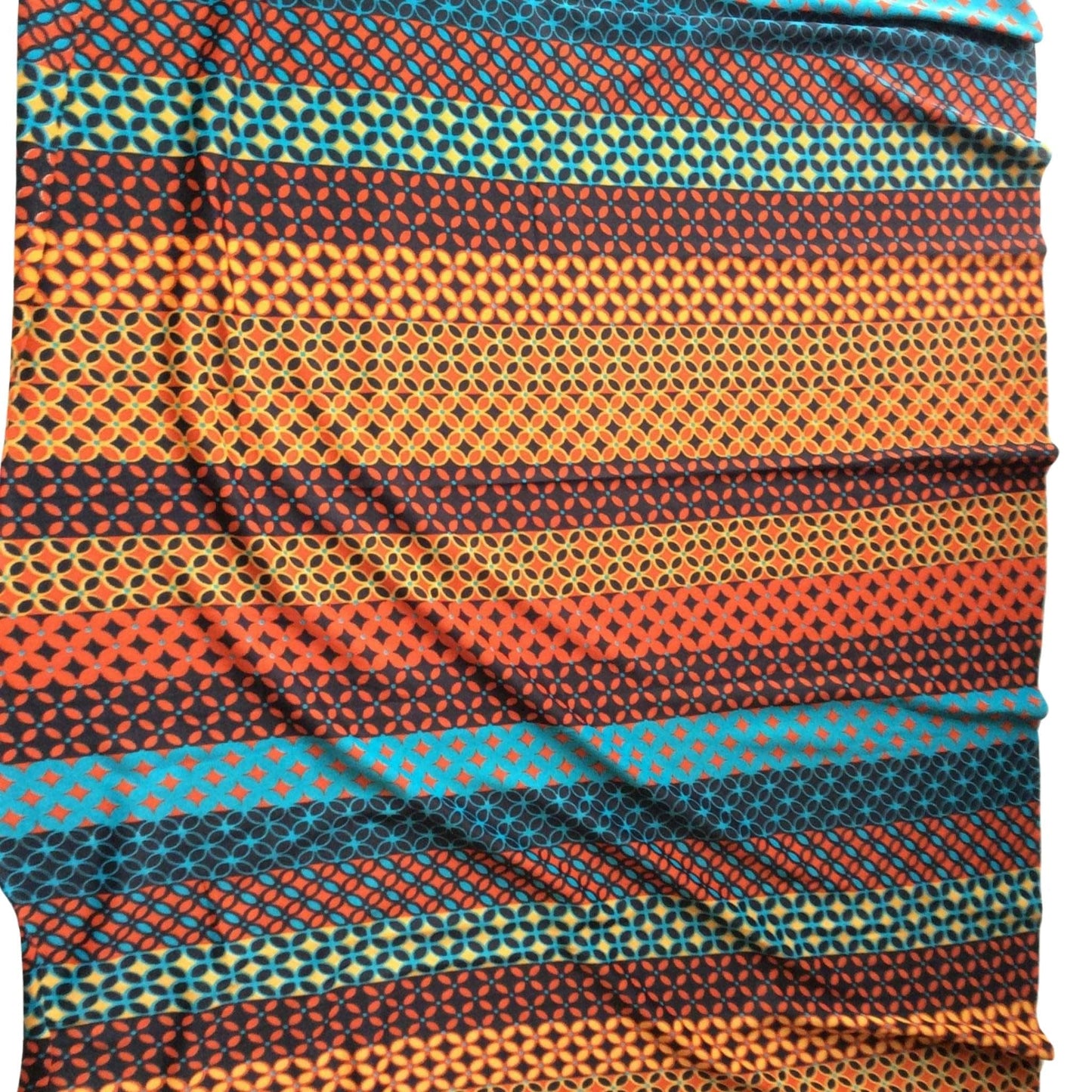 Vintage Geometric Fabric Multi / Polyester / Vintage 1970s