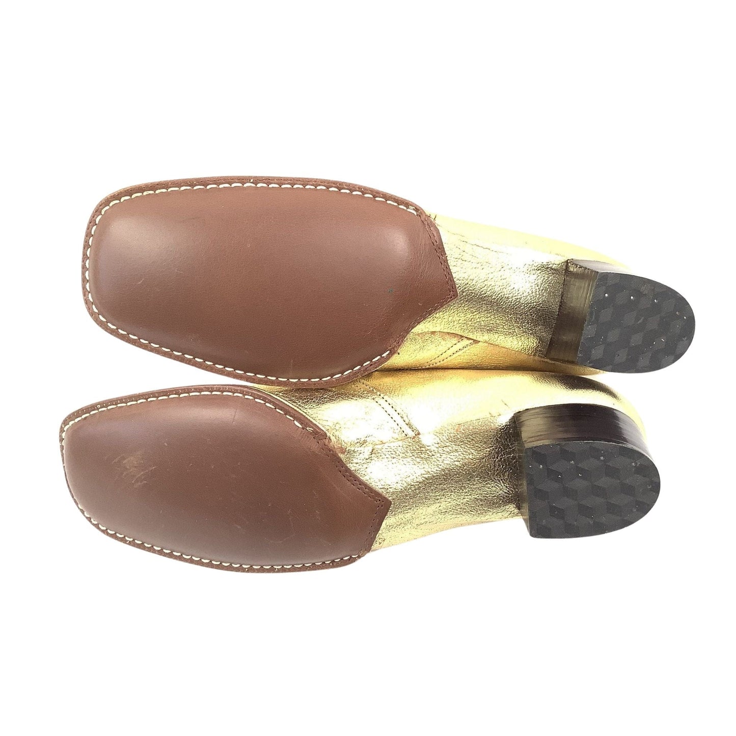 Vintage Gold Loafers