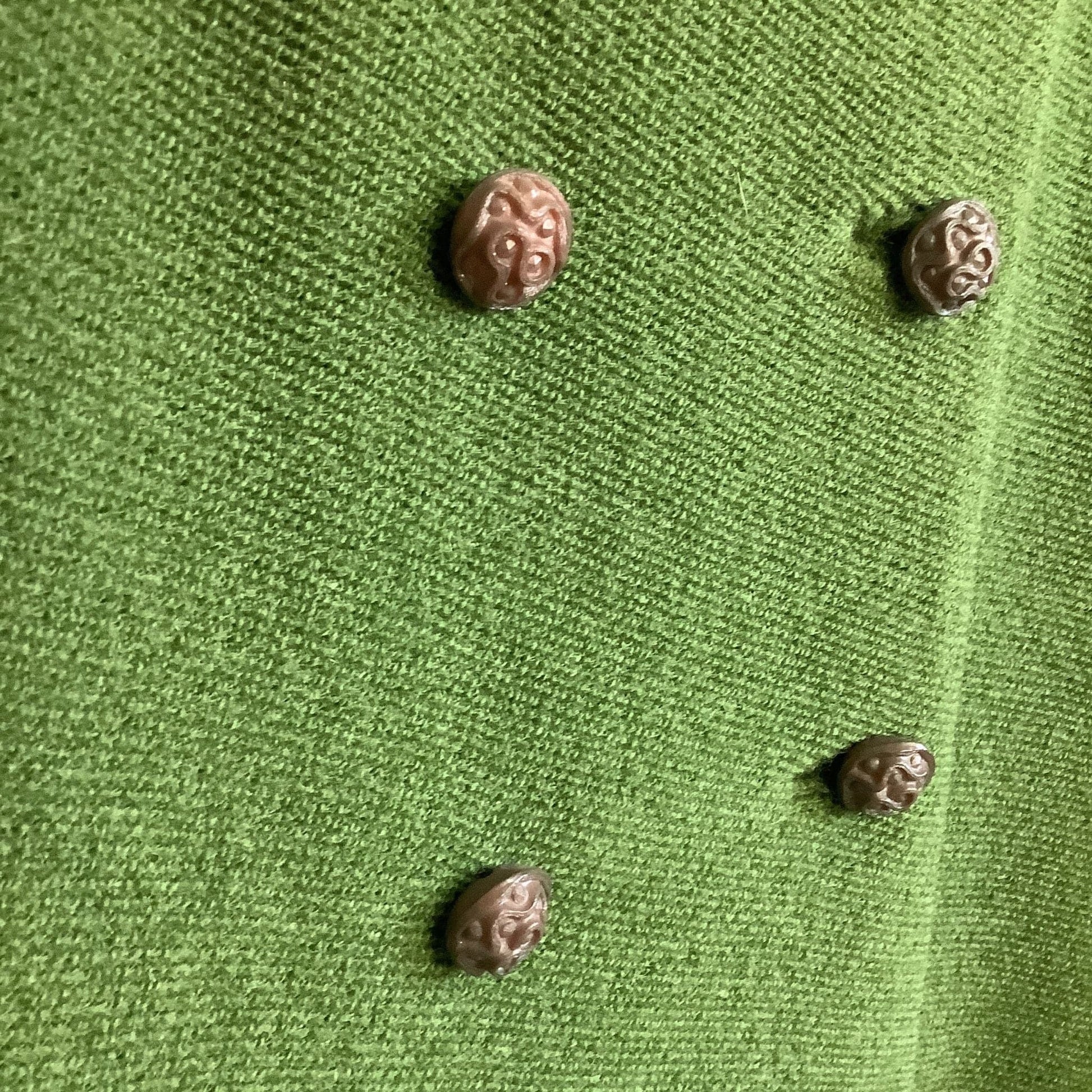 Vintage Green Wool Coat Small / Green / Vintage 1960s