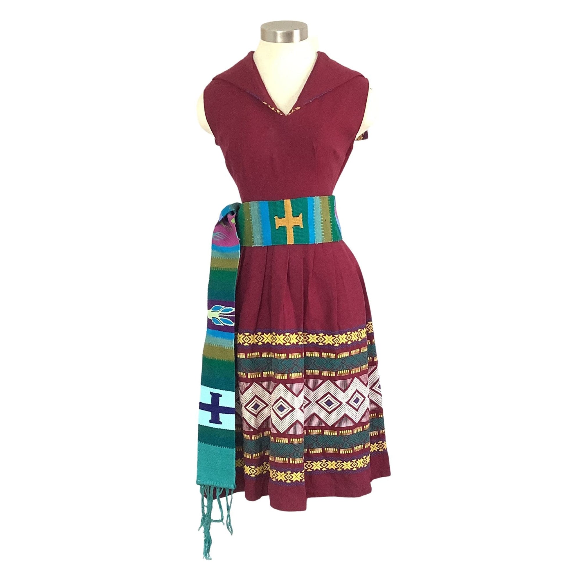 Vintage '30s Hand Embroidered Guatemala Dress Size Small Vintage '30s Hand Embroidered Guatemala Dress Size Small