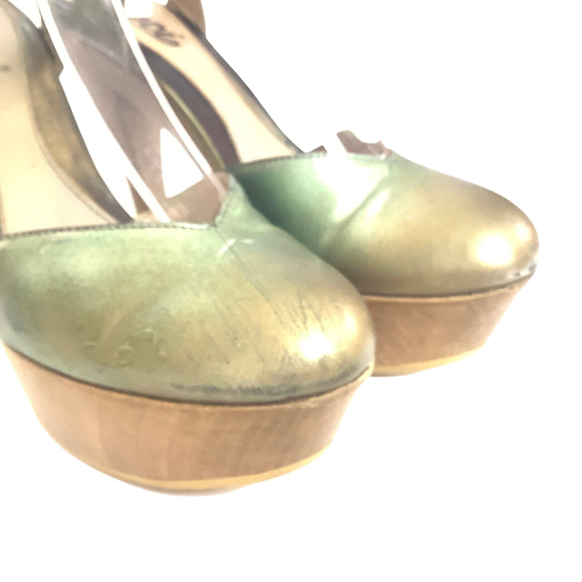 Gucci Heels Womens 39 8.5 Tan Brown Strappy Platform Heel Shoe Buckle | eBay