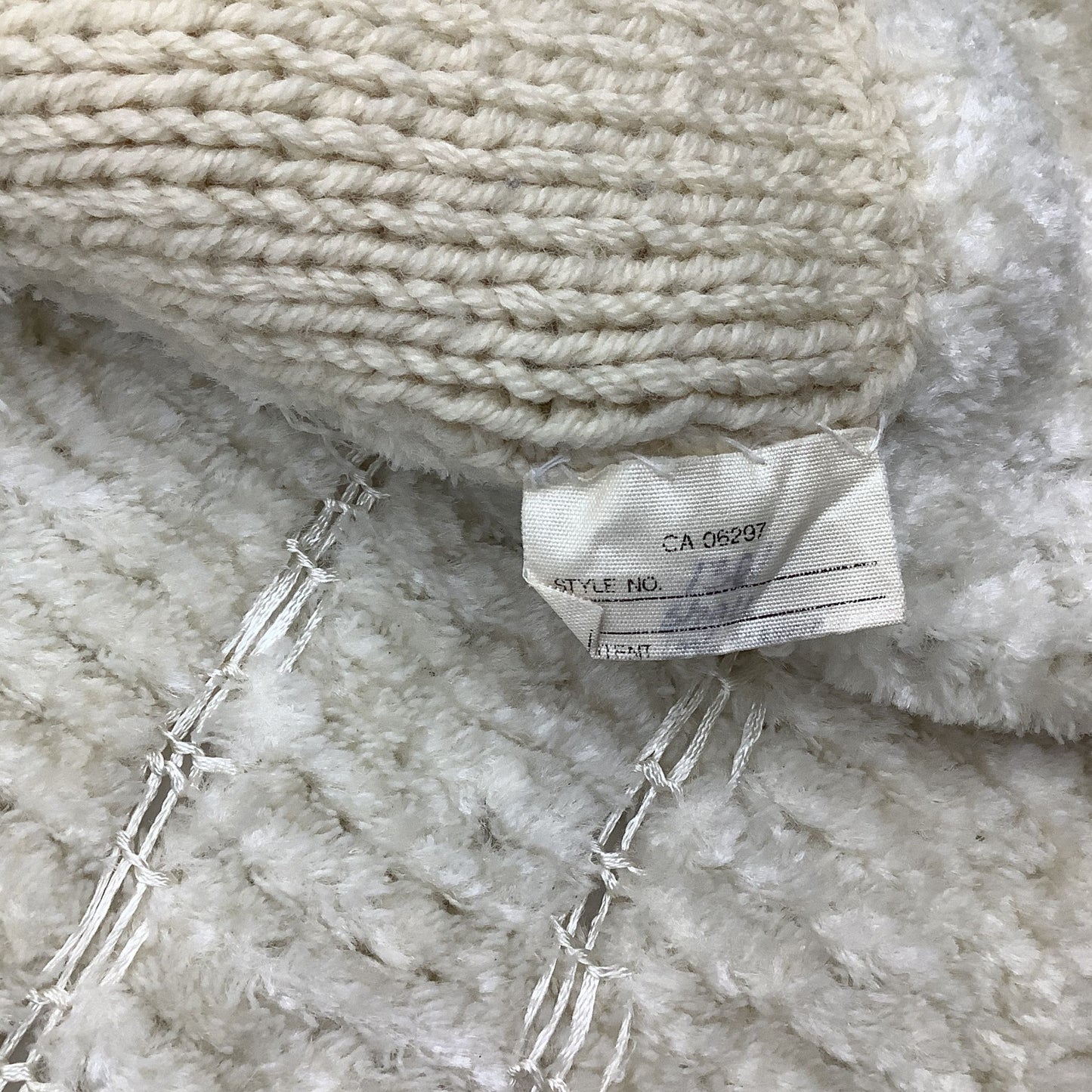 Vintage Hand-knit Cardigan Beige Norma Canada Style Number Label View