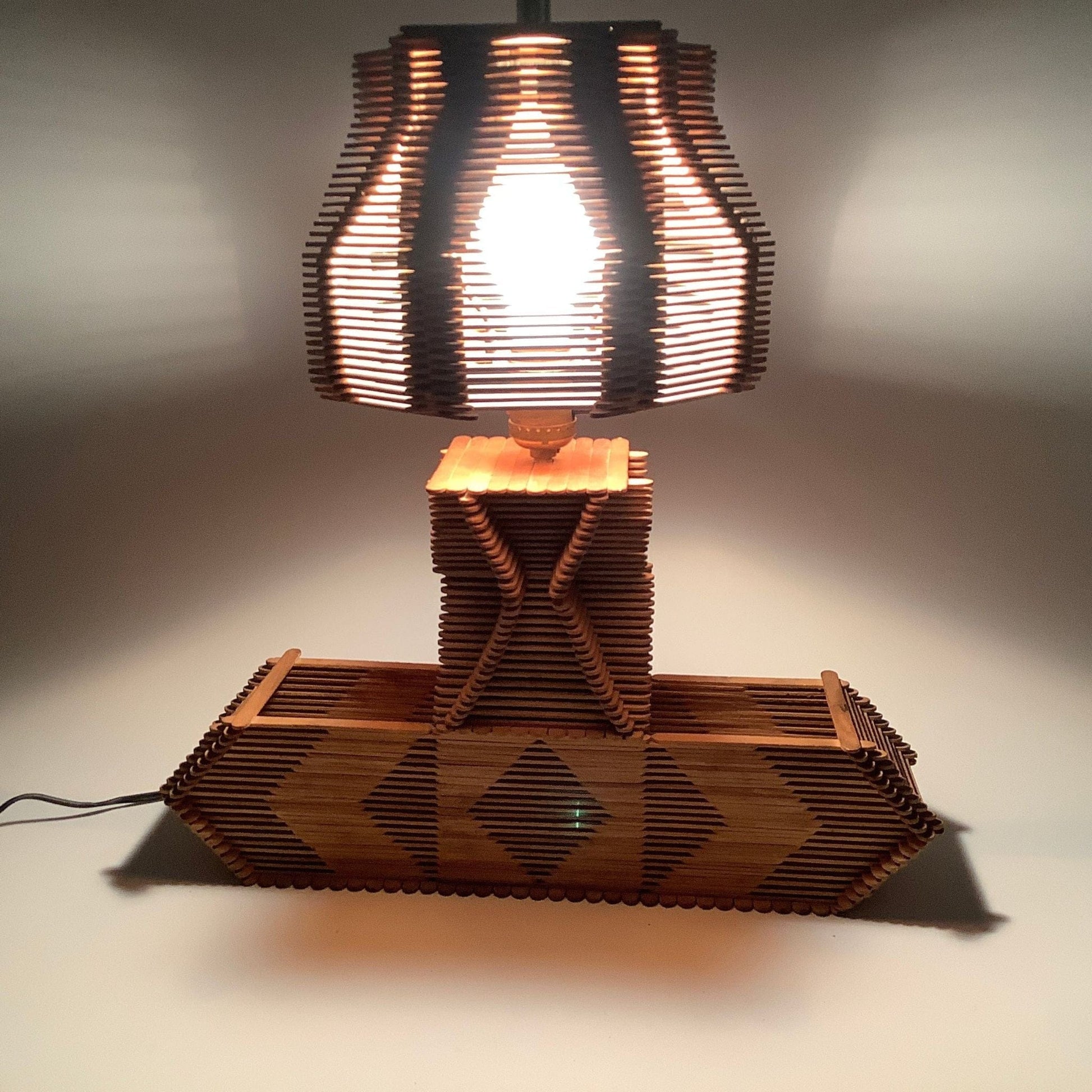 Vintage Handcrafted Lamp Natural / Wood / Vintage 1930s