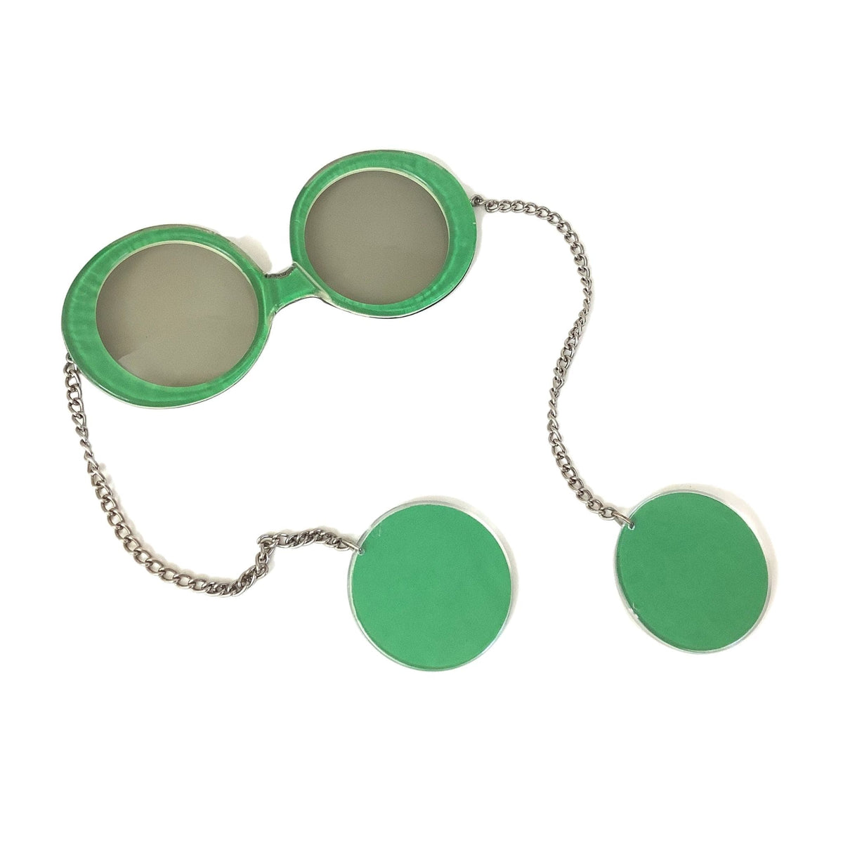 Front view of vintage Je Dol Chain Sunglasses