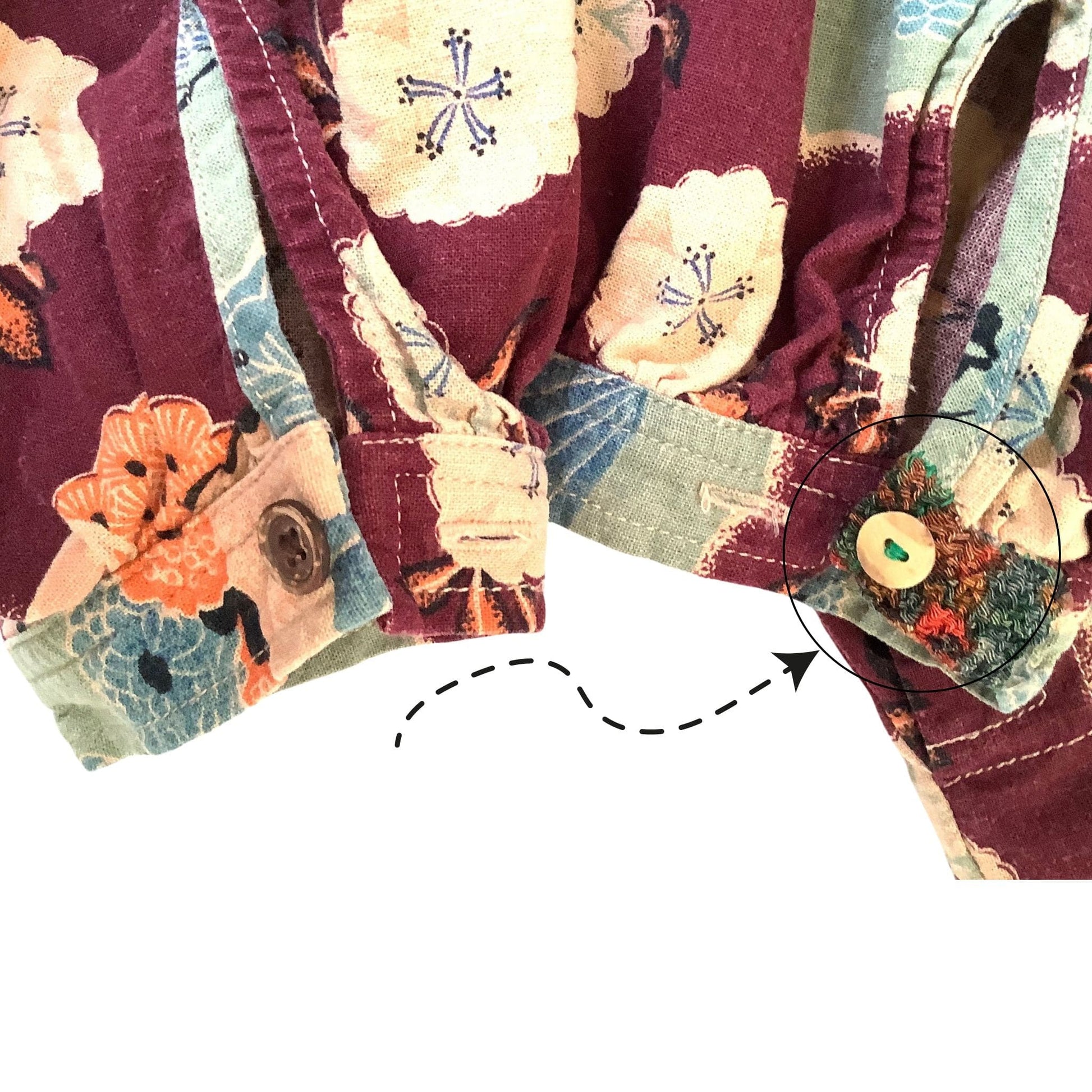 Vintage Linen Floral Tunic Small / Multi / Vintage 1990s
