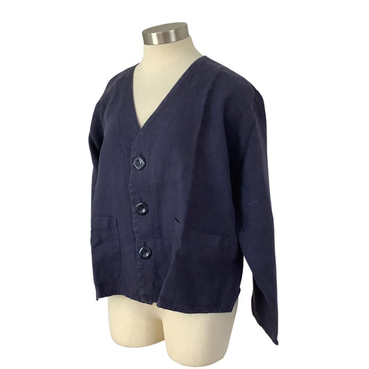 Vintage Navy Flax Jacket