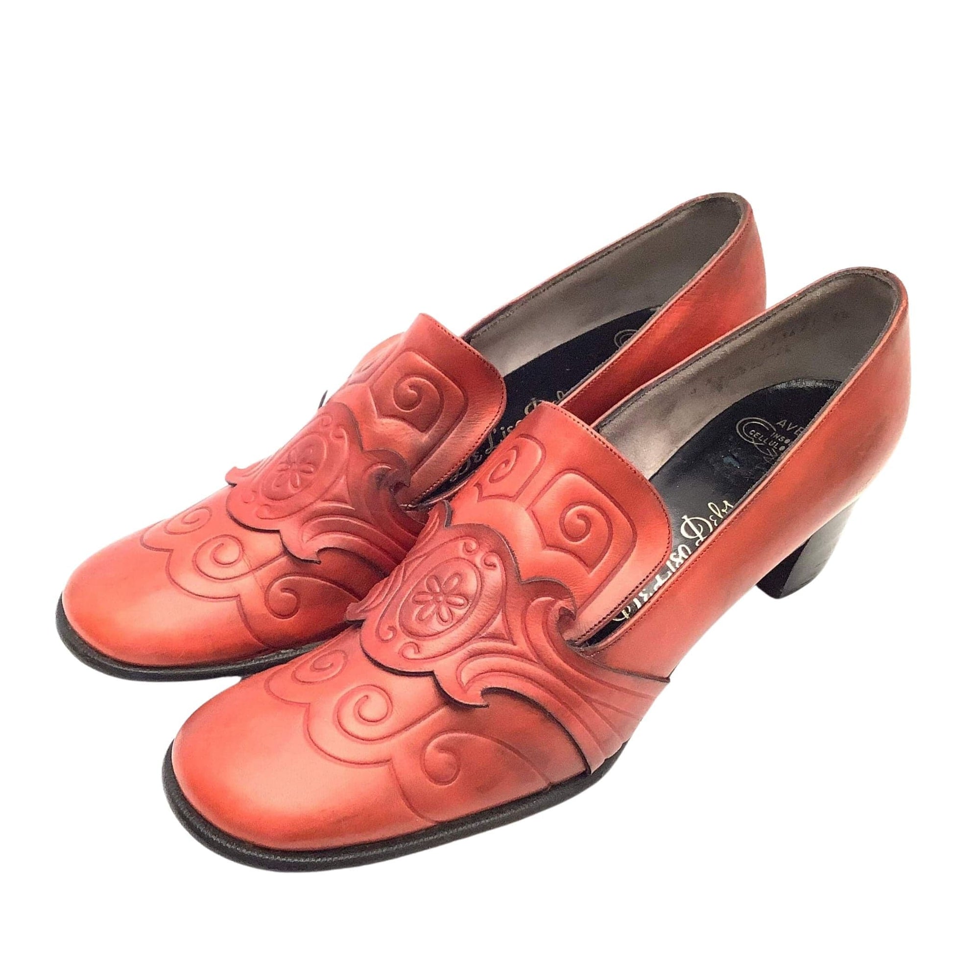 Vintage Palter Deliso Heels 8.5 / Orange / Vintage 1960s