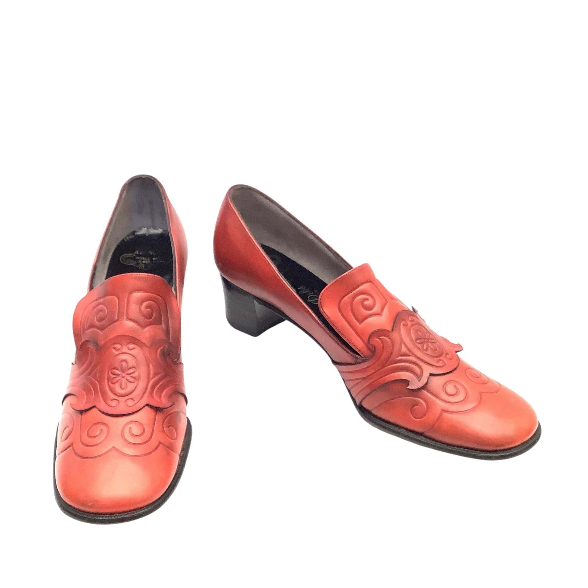 Vintage Palter Deliso Heels 8.5 / Orange / Vintage 1960s
