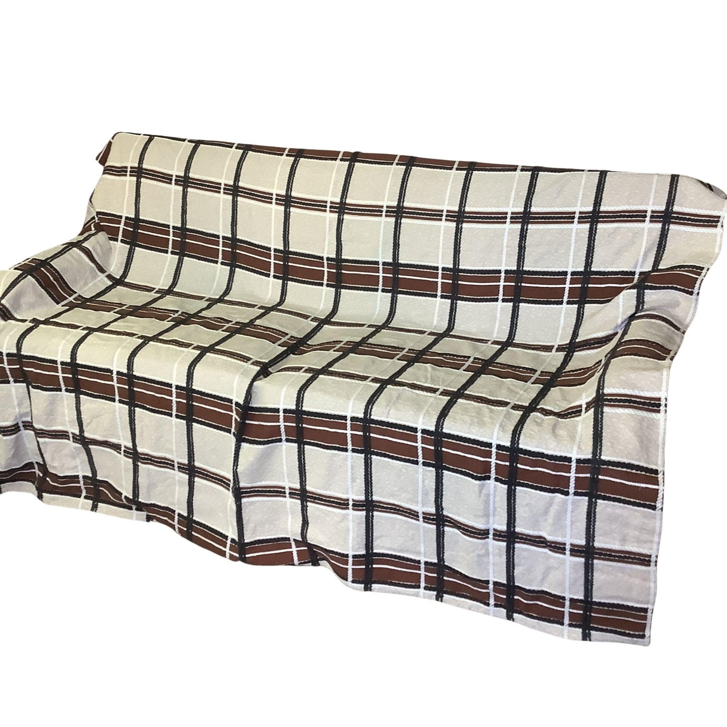 Vintage Plaid Bedspread - Cabin Southwest Decor