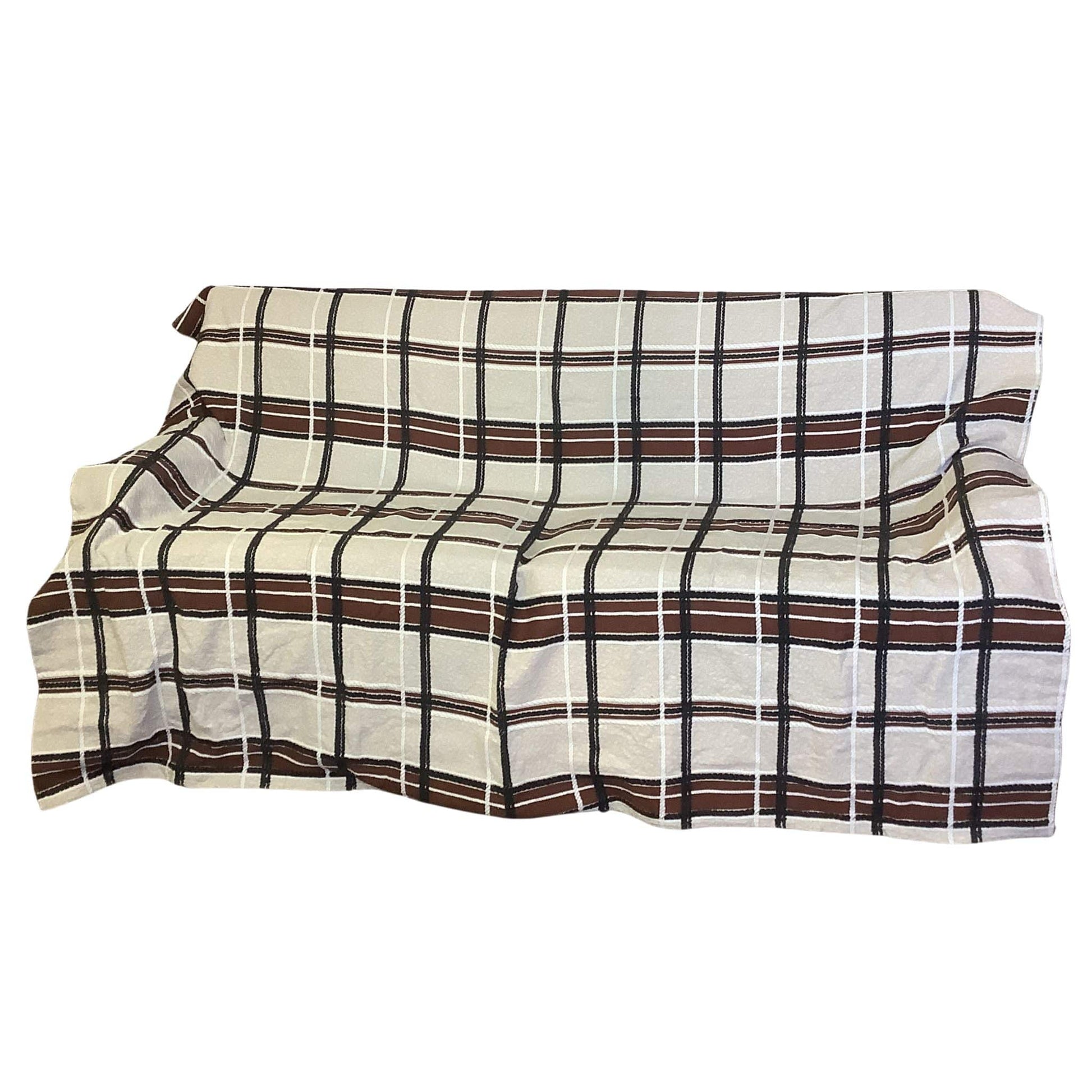 Vintage Plaid Bedspread - Cabin Southwest Decor