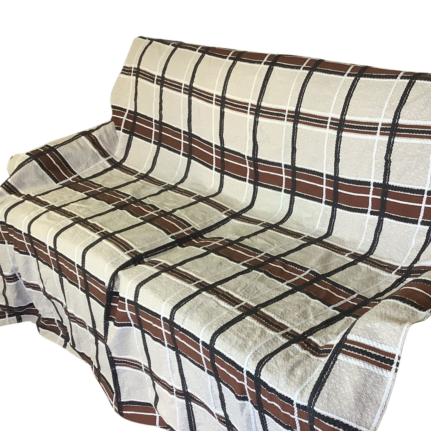 Vintage Plaid Bedspread - Cabin Southwest Decor