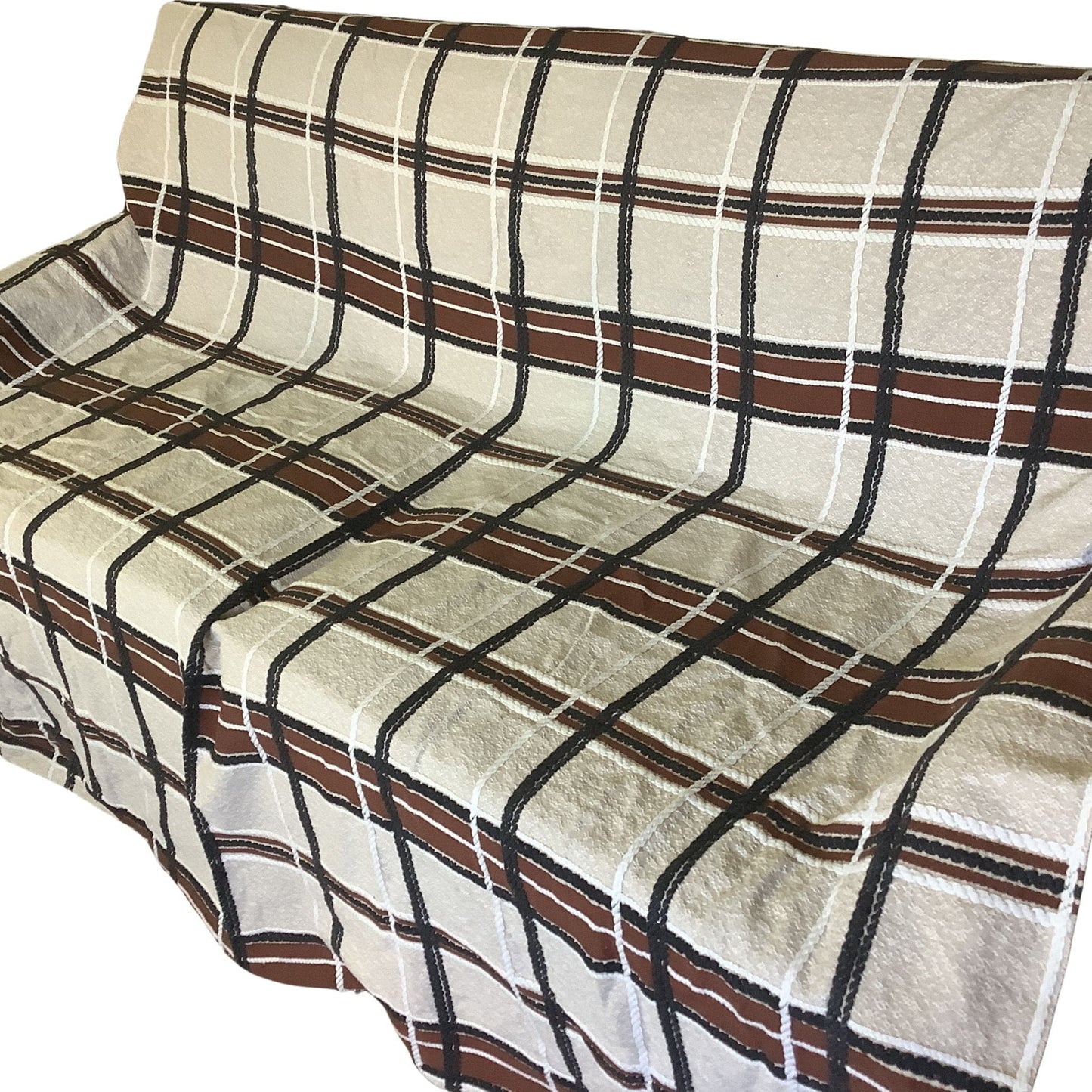Vintage Plaid Bedspread - Cabin Southwest Decor