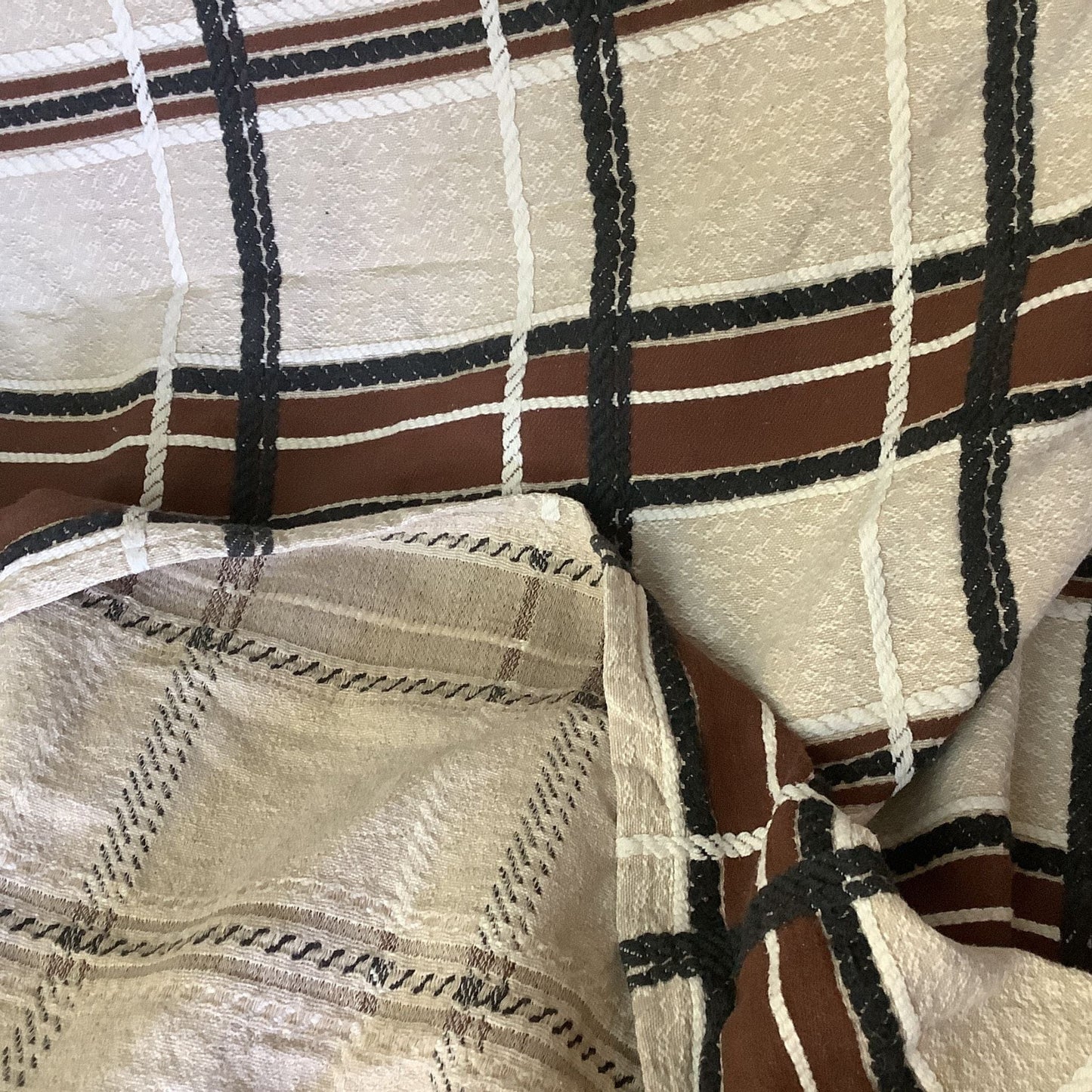 Vintage Plaid Bedspread - Cabin Southwest Decor