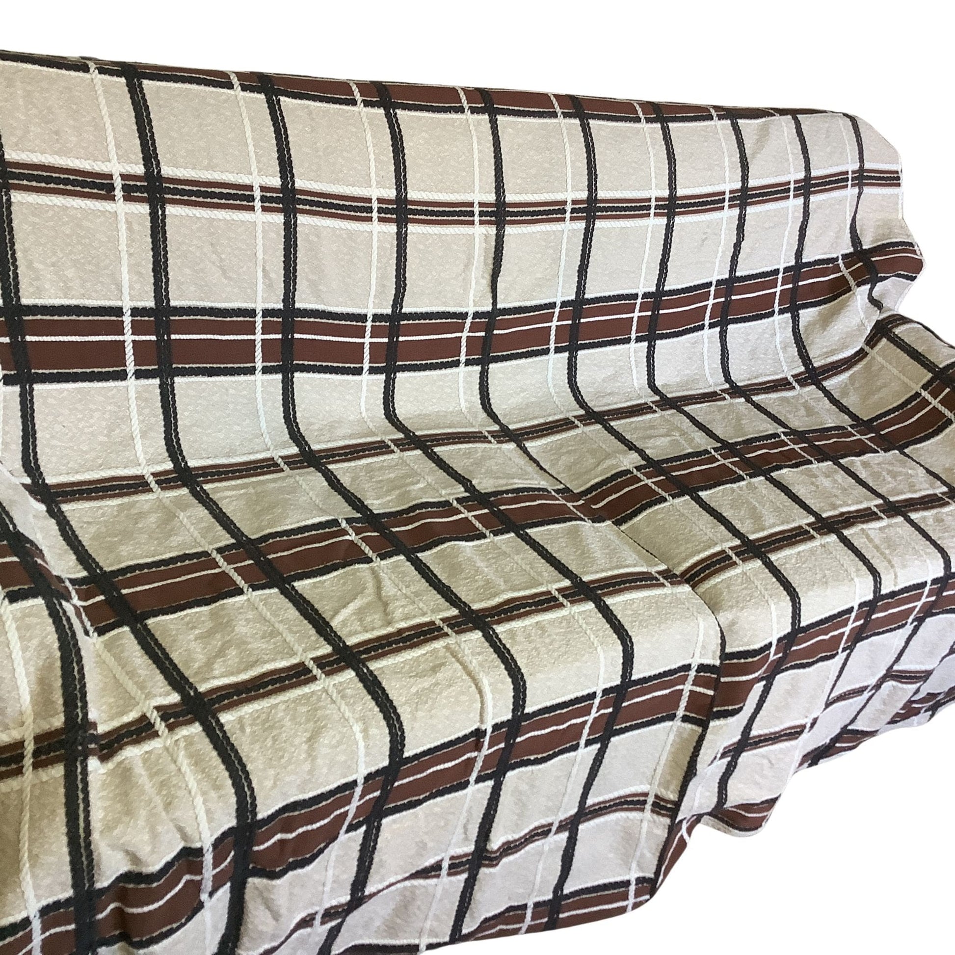 Vintage Plaid Bedspread - Cabin Southwest Decor