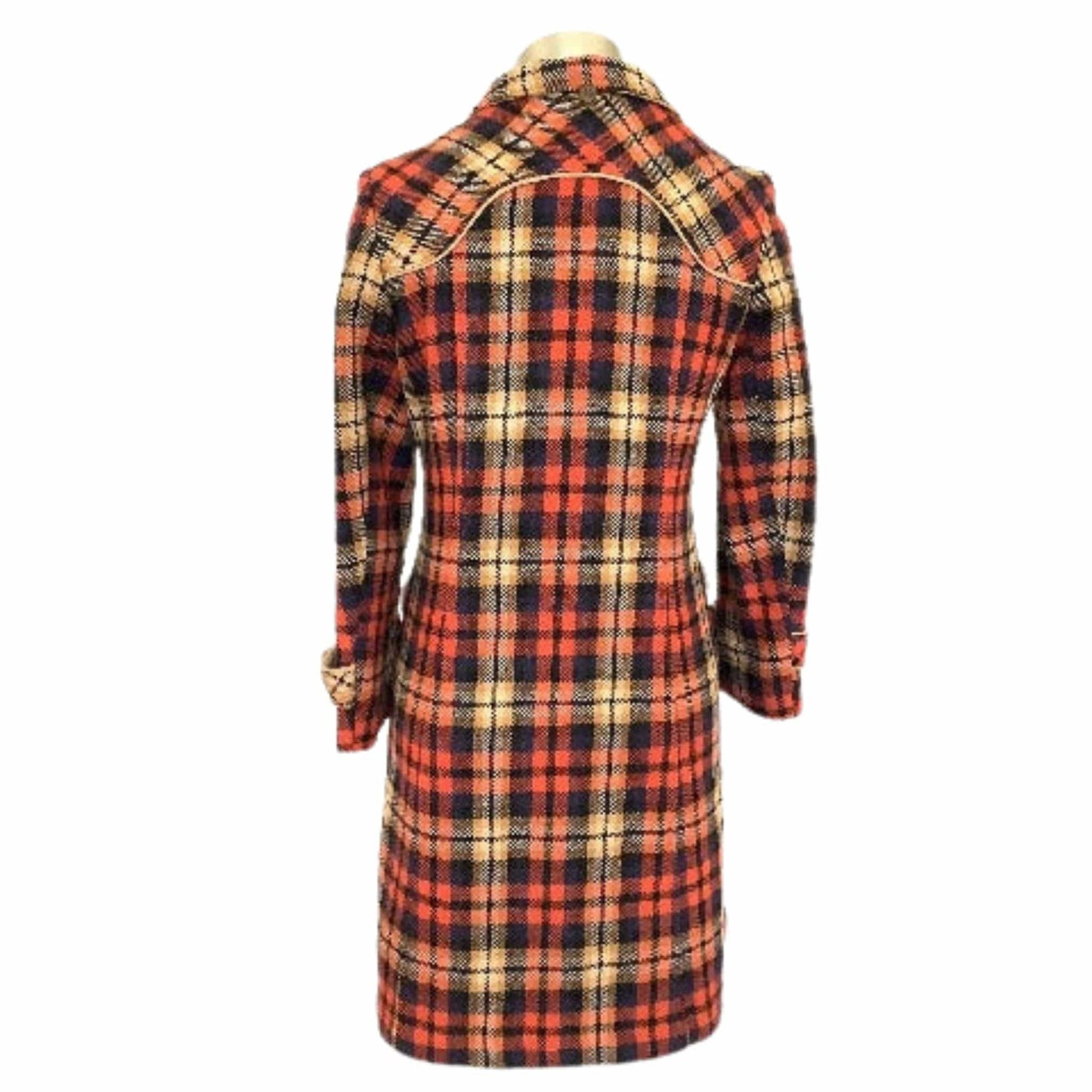 Vintage Plaid Wool Coat