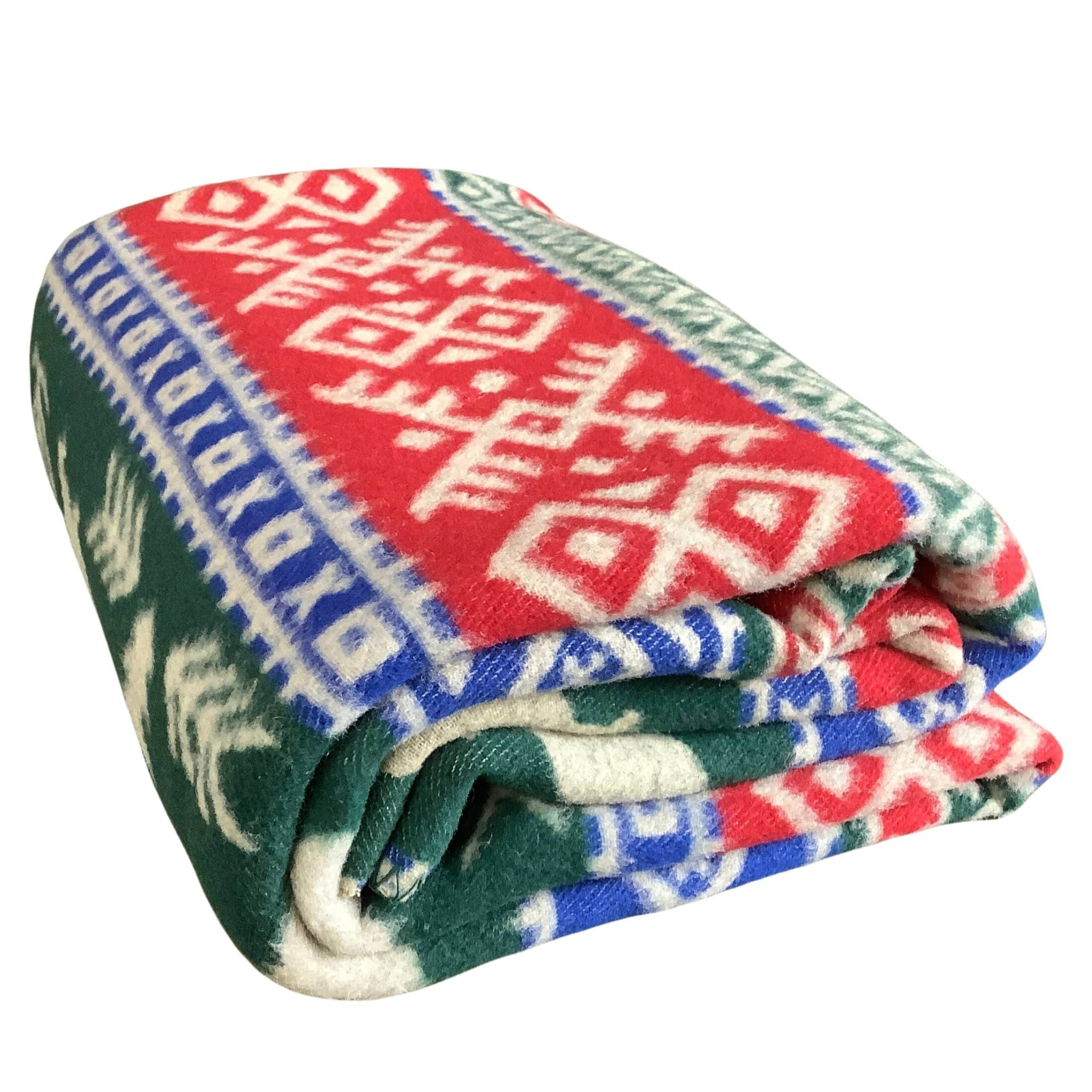 Ralph Lauren '80s Wool Blanket Western Multicolor Full Size Ralph Lauren '80s Wool Blanket Western Multicolor Full Size