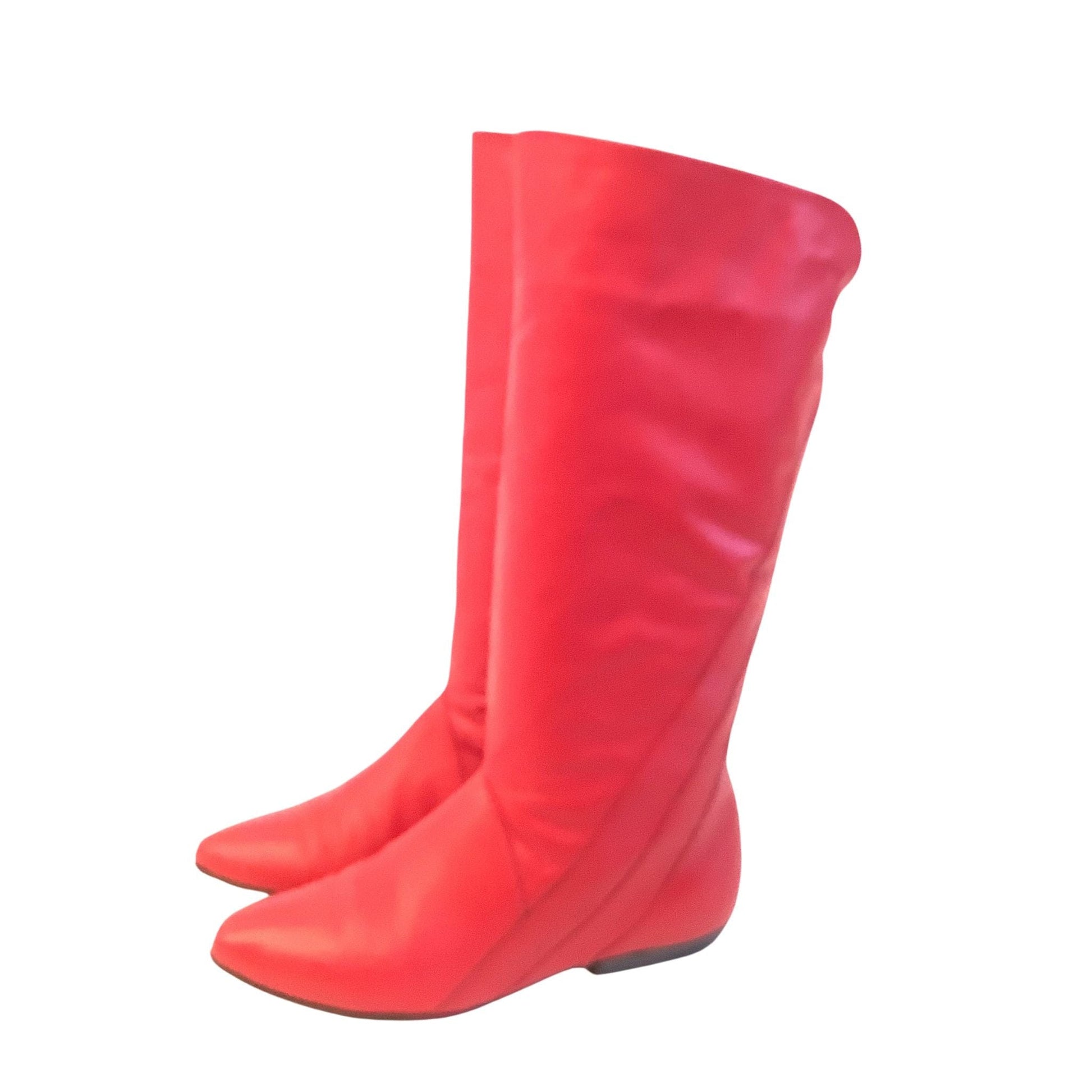 Vintage Red Leather Boots