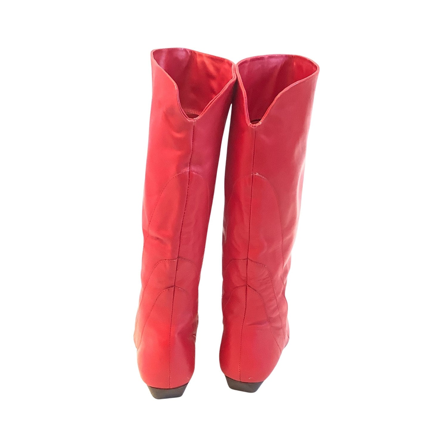 Vintage Red Leather Boots