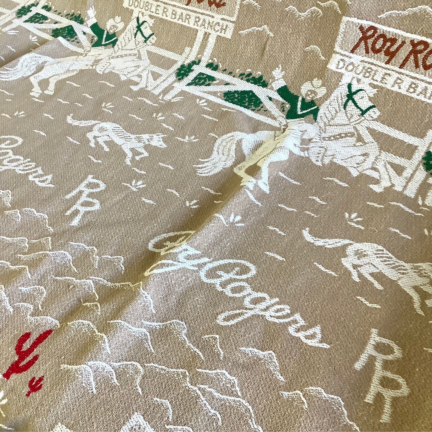 Vintage Roy Rogers Blanket Multi / Cotton / Vintage 1950s