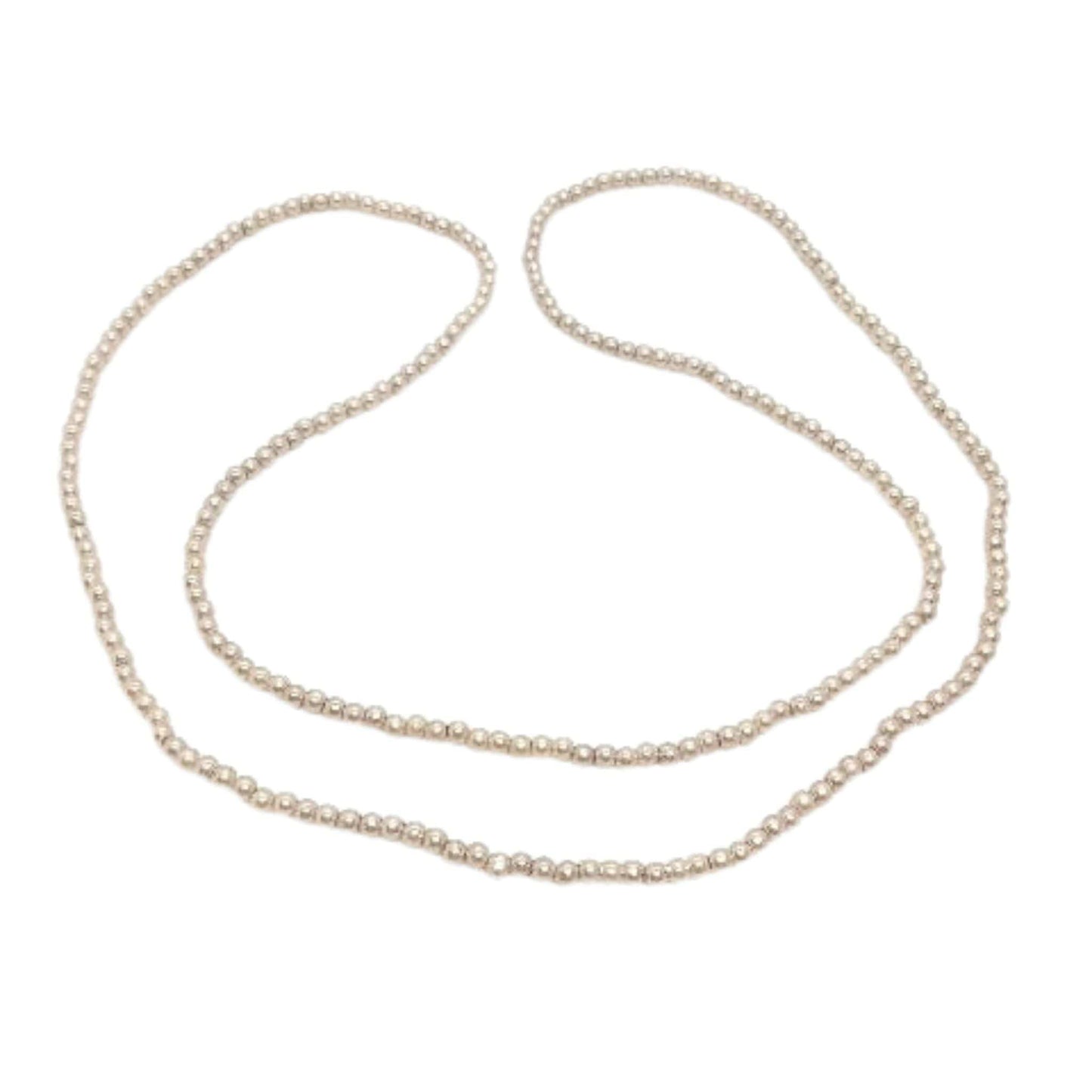 Vintage Seed Pearl Necklace Beige / Seed Pearls / Vintage 1980s